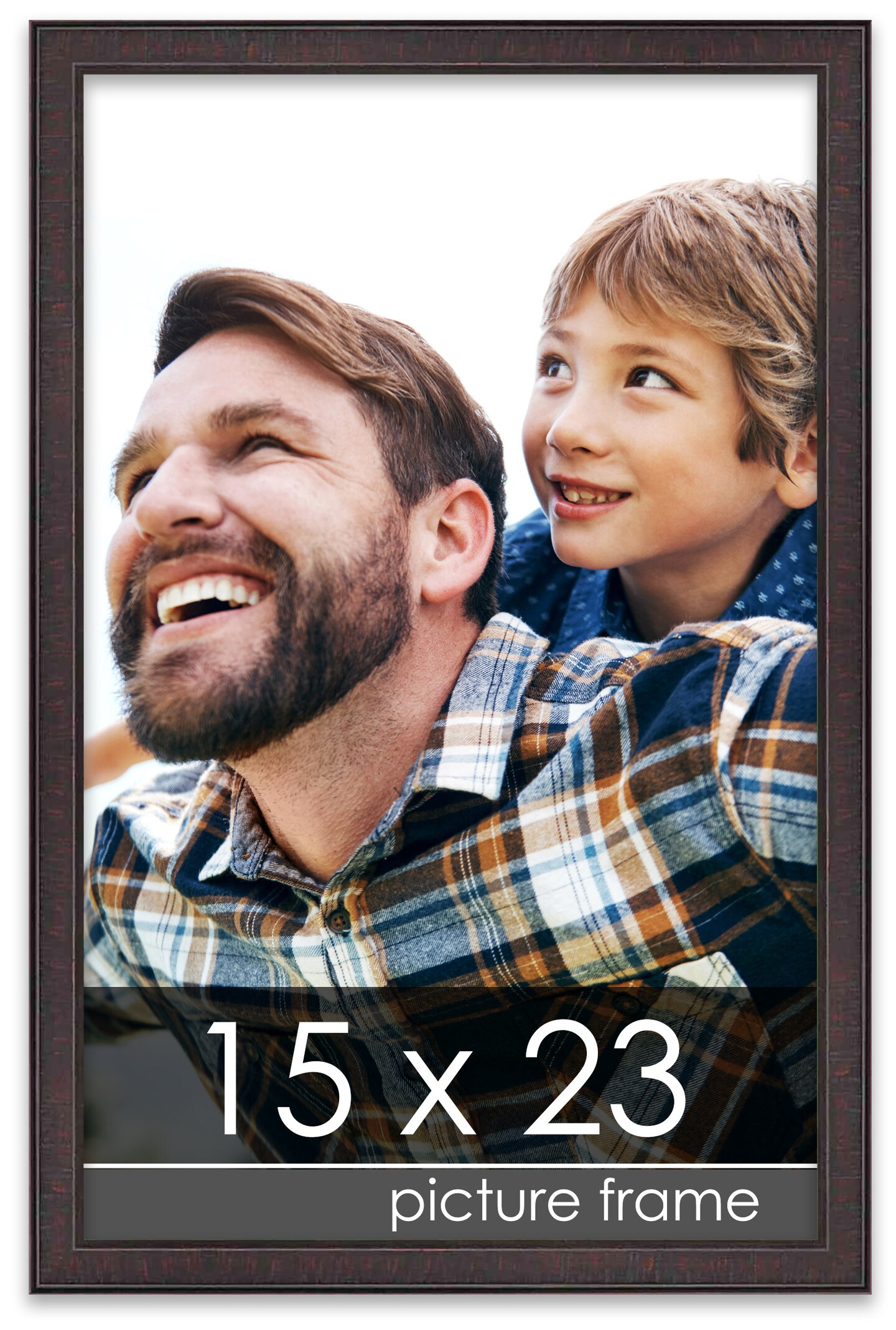 15x23 Textured Picture Frame with UV-Resistant Acrylic &#x26; Acid Free Backing, Available in 6 Finishes - Black, Blue, Brown, Gold, Grey, and White
