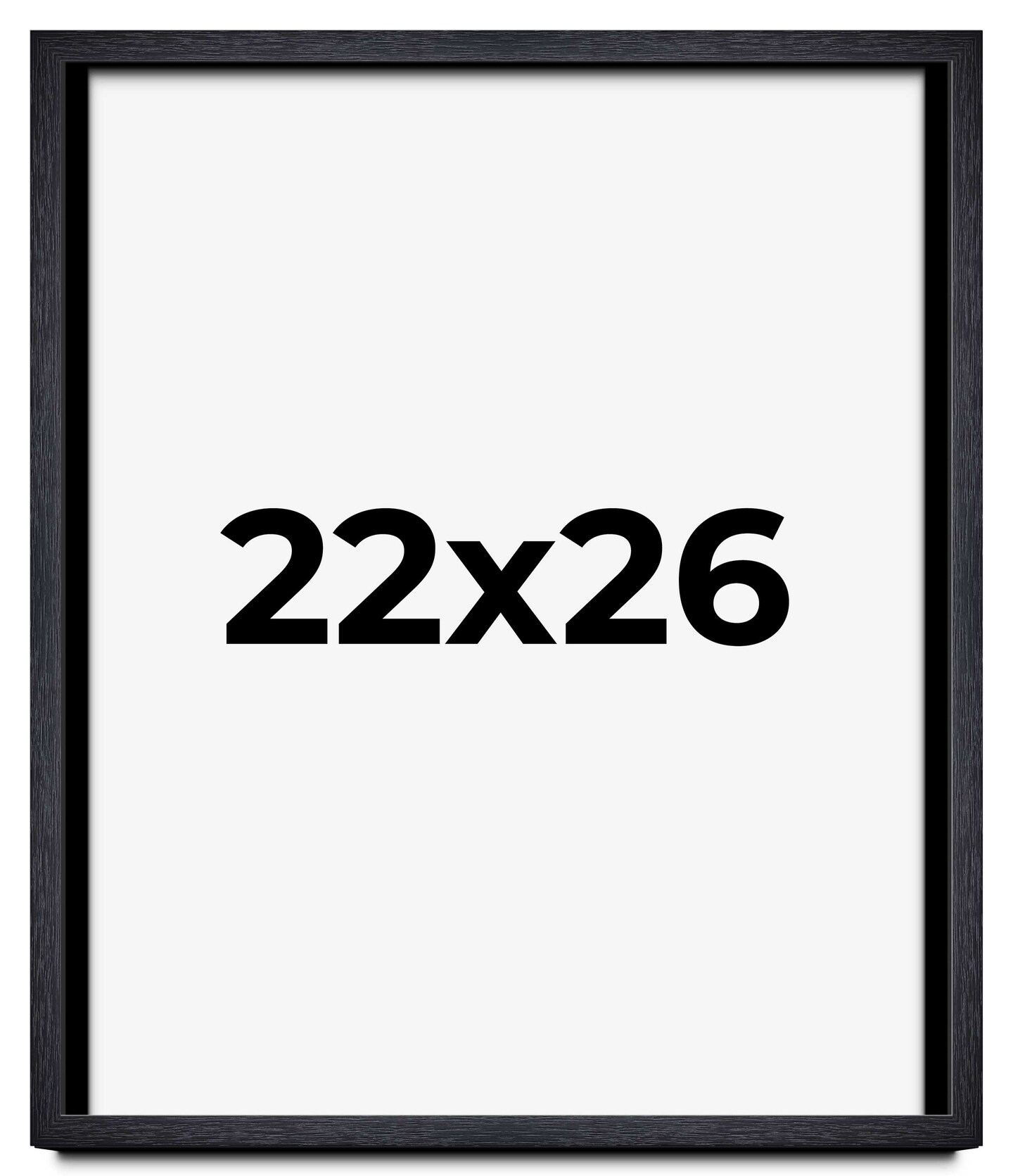 22x26 Shadow Box 1" Depth Black Picture Frame - UV Acrylic, Backing, Hanging Hardware