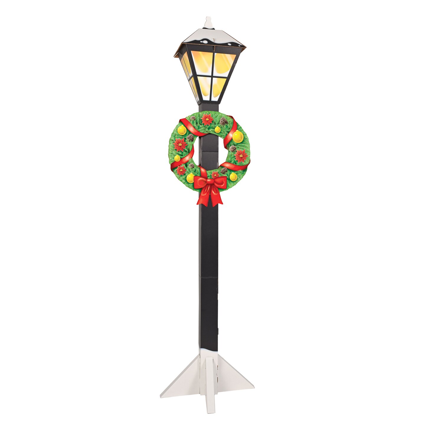 Beistle 7Feet x 21&#xBC;in. 3-D Christmas Lamppost Prop - 4 Pack