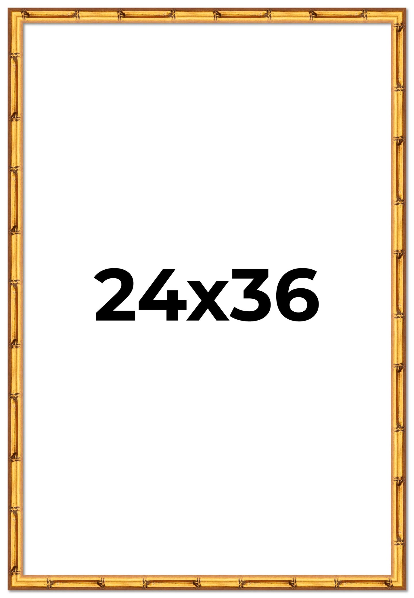 24x36 Thin Bamboo Picture Frame with UV-Resistant Acrylic &#x26; Acid Free Backing, Available in  2 Finishes - Gold and Brown