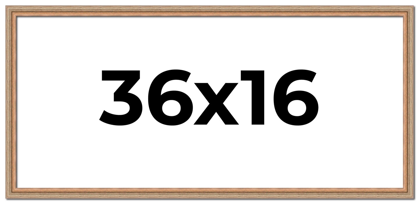 Panoramic Deco Brown Picture Frame - UV Acrylic, Foam Board Backing, Hanging Hardware