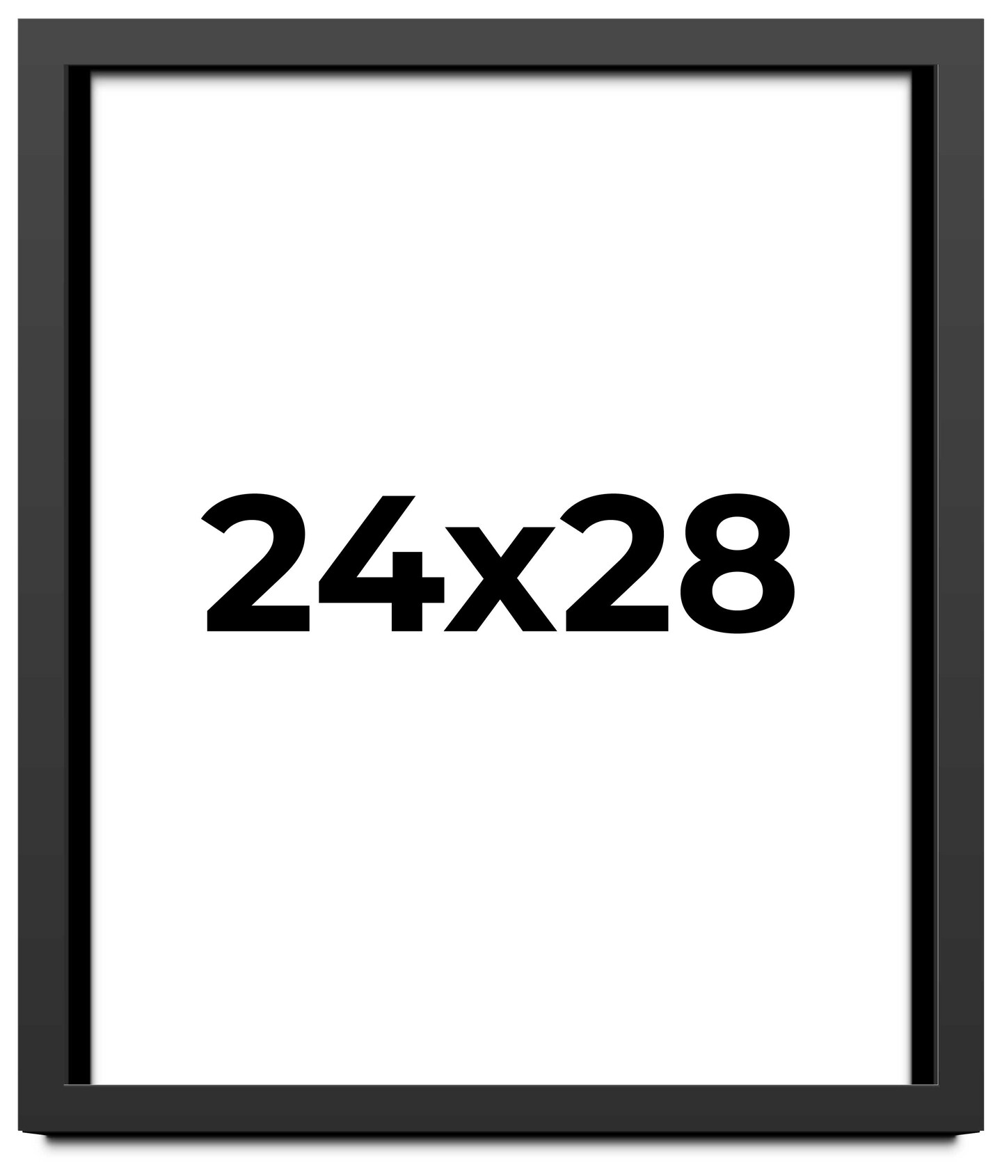 Flat Black Picture Frame - UV Acrylic, Foam Board Backing, Hanging Hardware