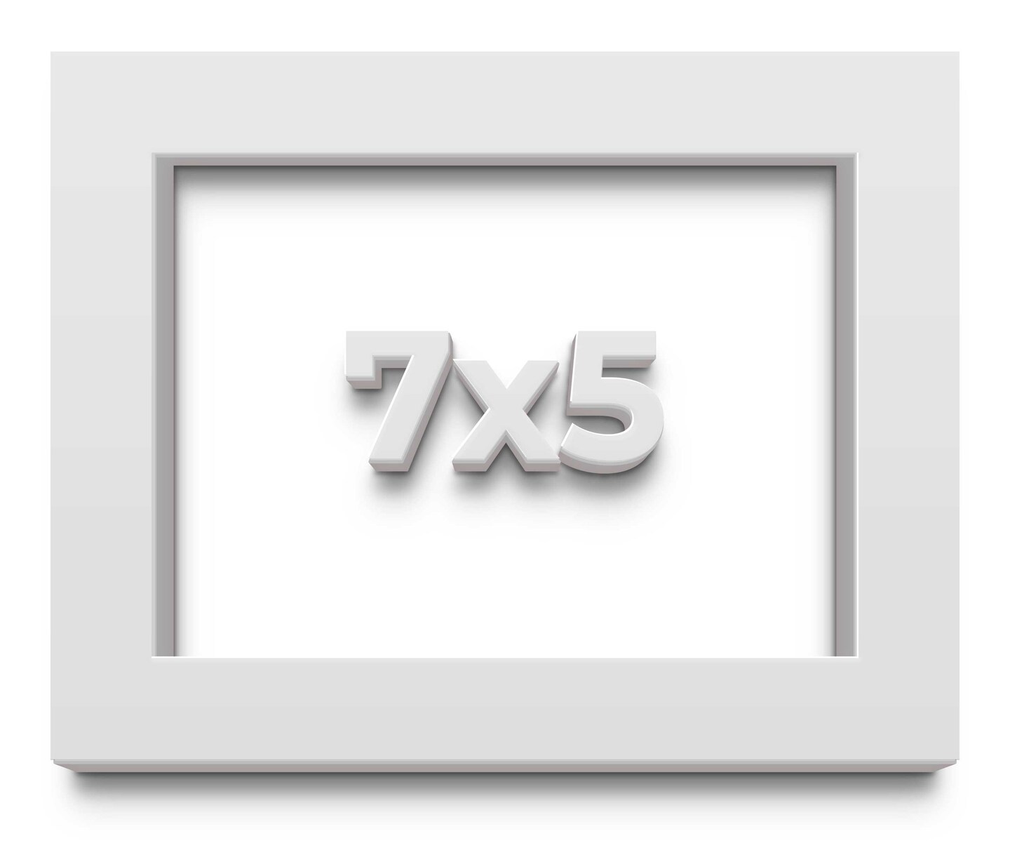 Photo Size Slim Profile White Frame - UV Acrylic, Foam Board Backing, Hanging Hardware