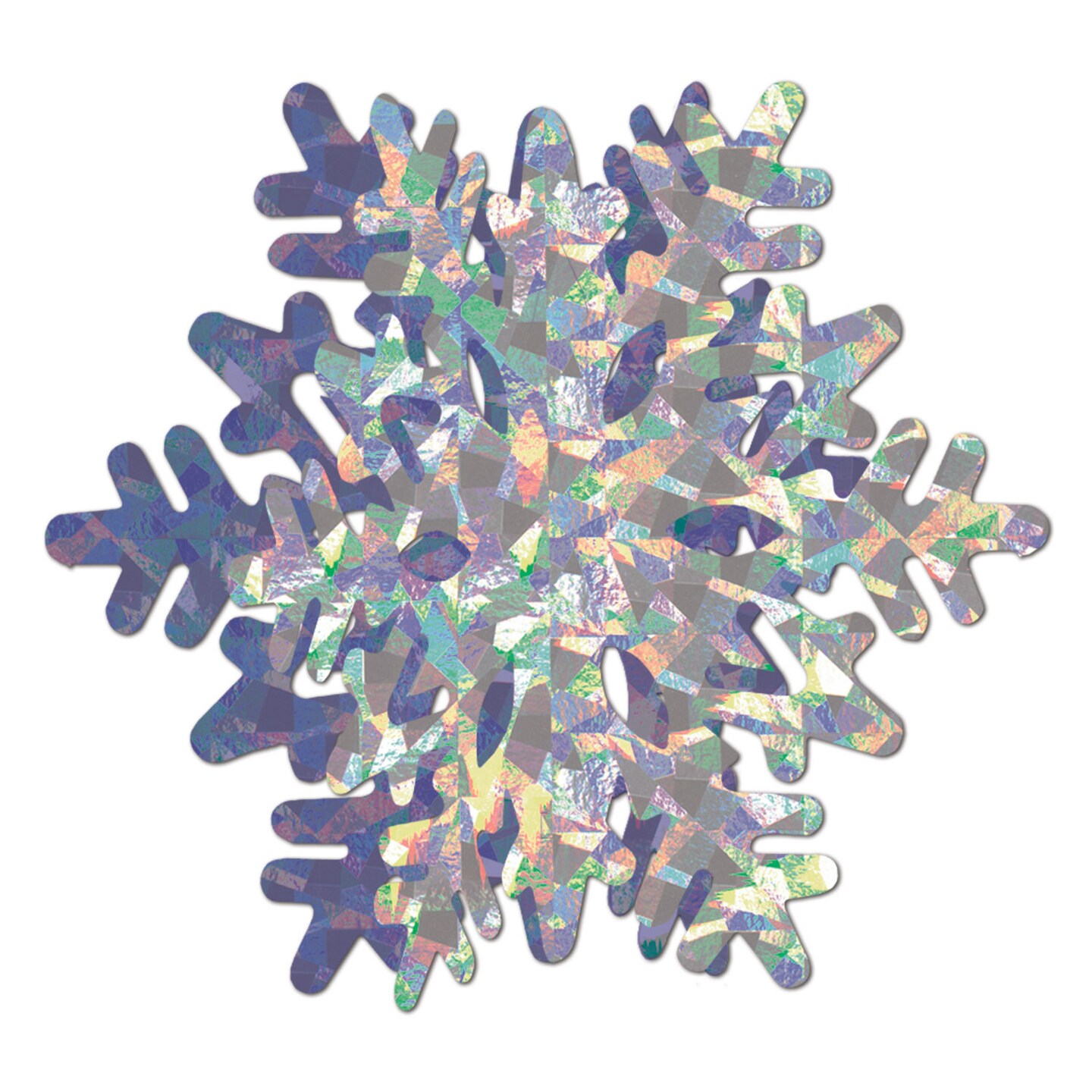 Beistle 10in. 3-D Prismatic Snowflake Centerpiece - 12 Pack