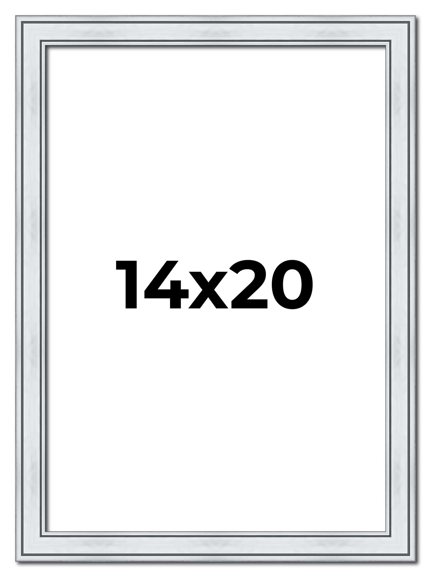 14x20 Classic Picture Frame with UV-Resistant Acrylic & Acid Free Backing, Available in 4 Finishes - Black, Brown, Gold, and Silver