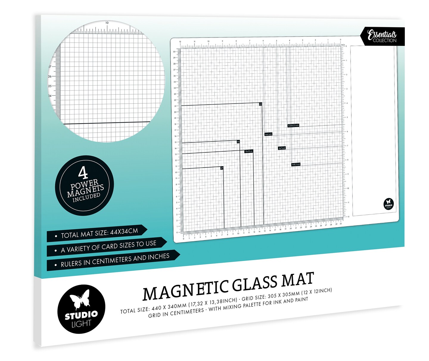 Studio Light Essentials Magnetic Glass Mat W/Magnets-Nr. 01