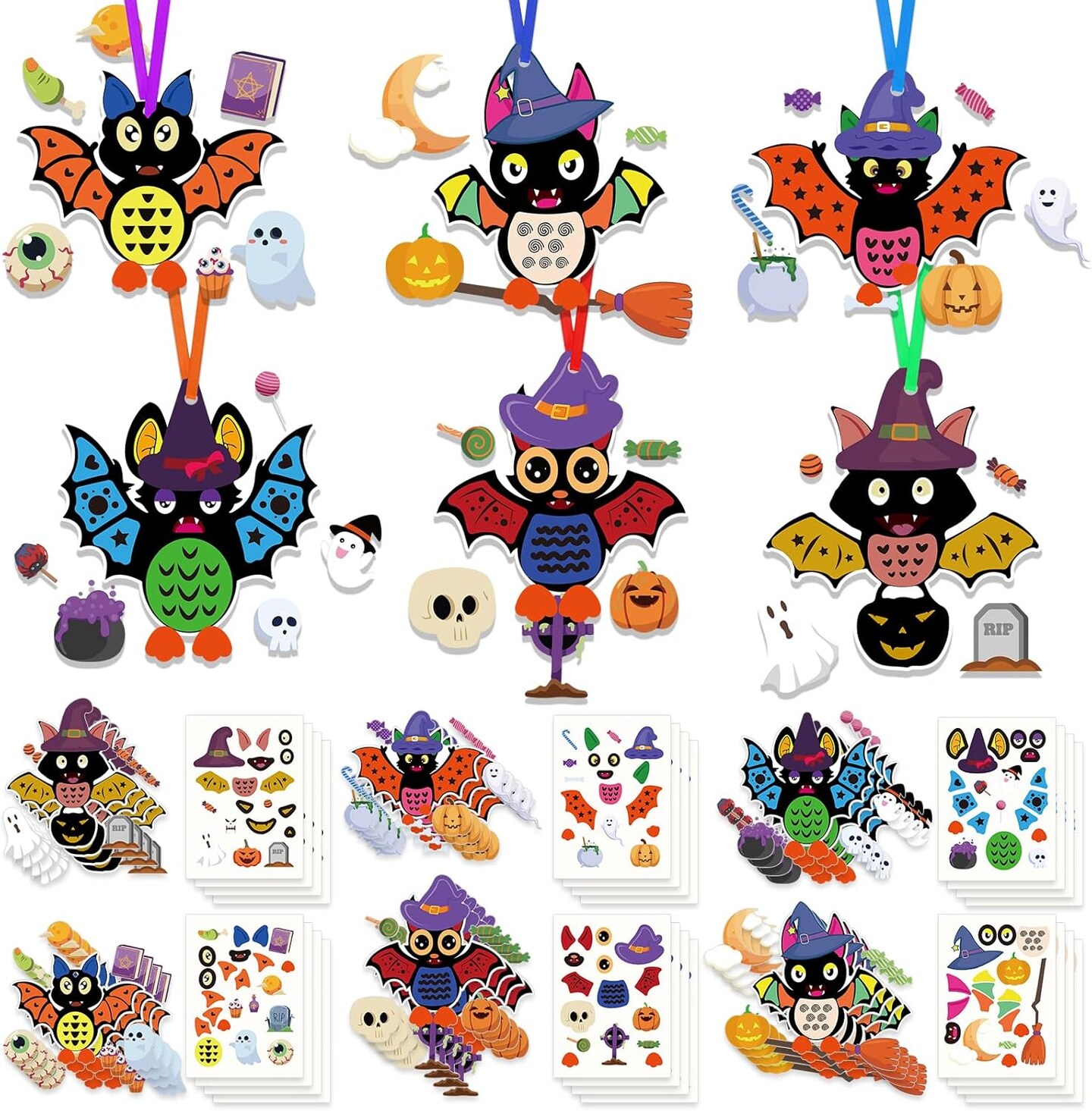 Pieces Halloween Stickers Craft Kits