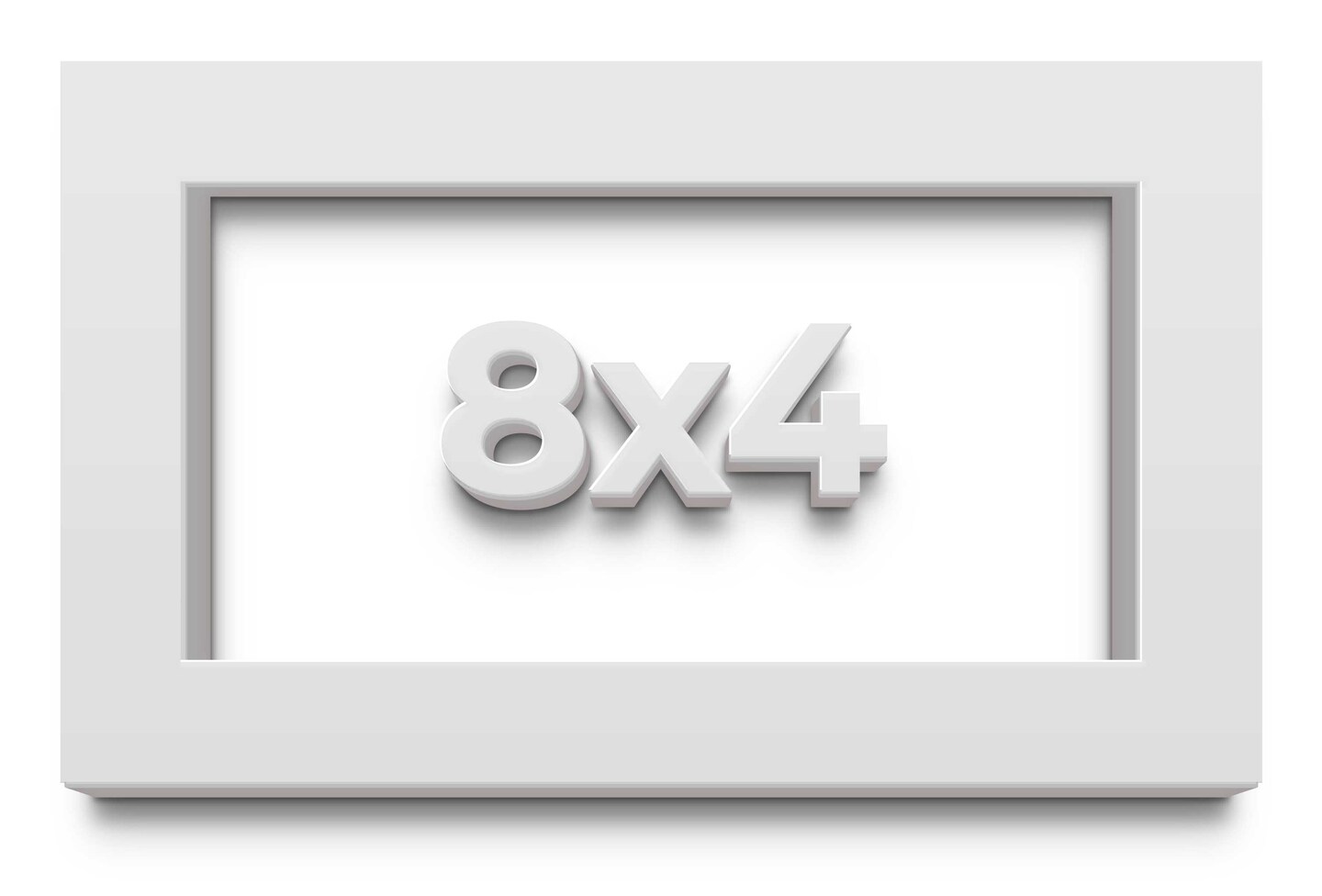 4x8 Minimalist Shadow Box Picture Frame with UV-Resistant Acrylic &#x26; Acid Free Backing, Available in 5 Finishes - Black, Brown, Gold, Silver, White