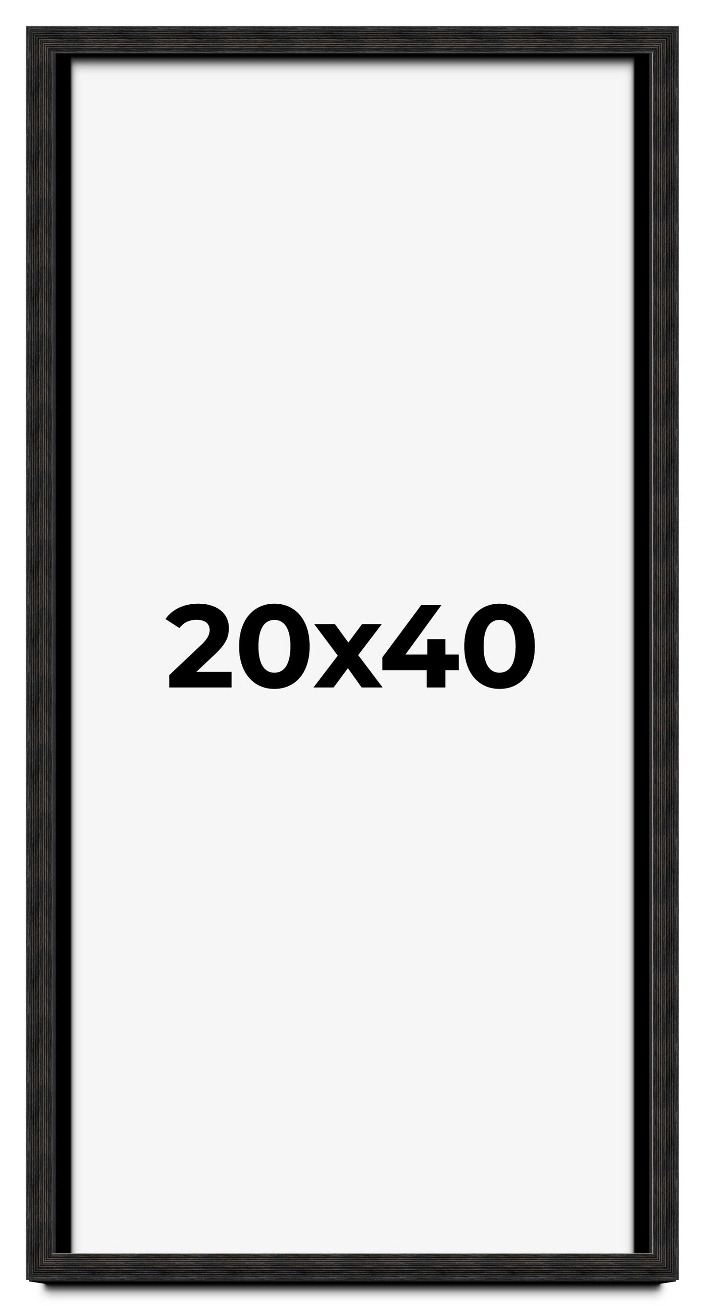 Panoramic Barnwood Shadow Box Black Picture Frame - UV Acrylic, Backing, Hanging Hardware