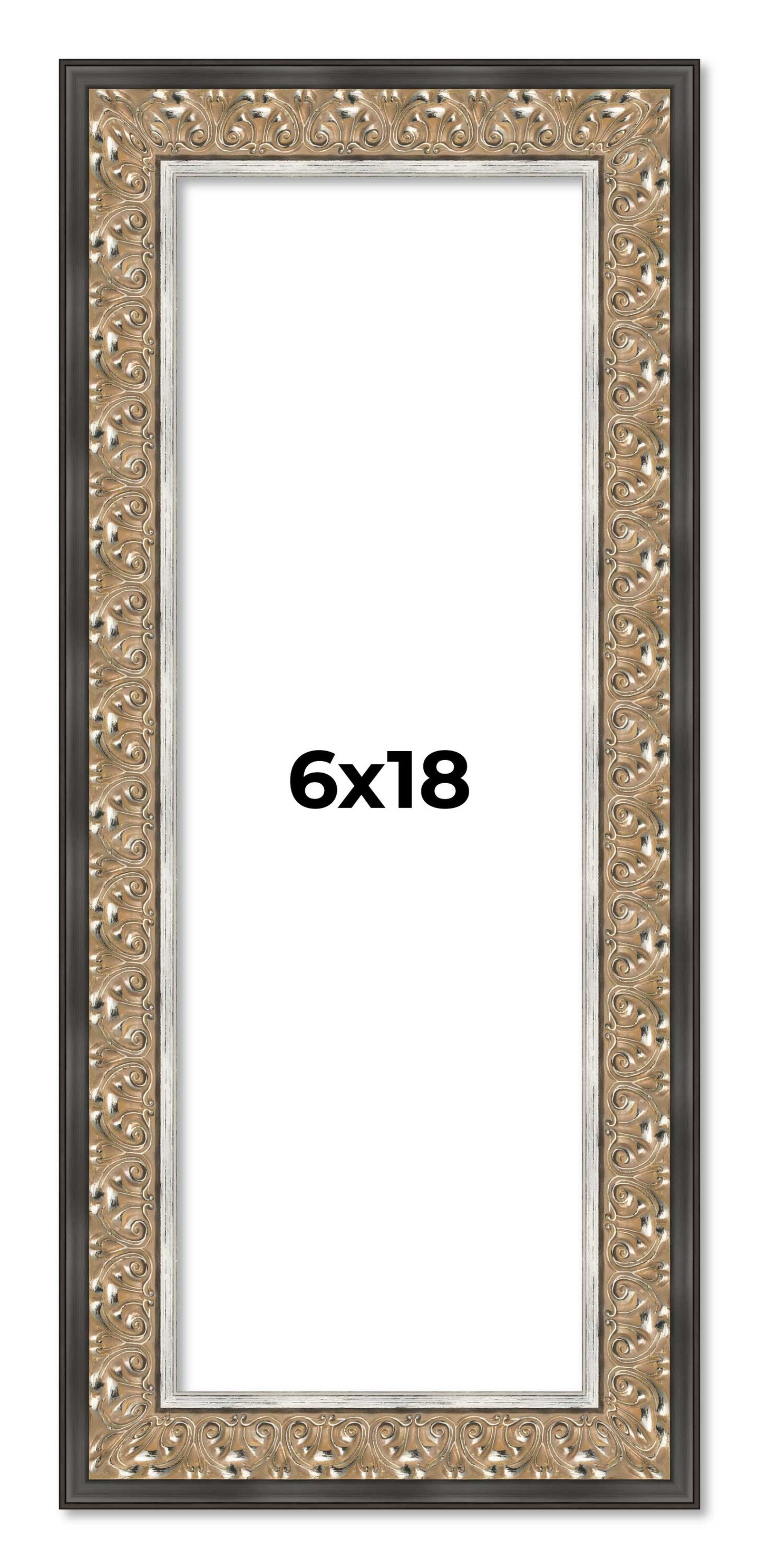 Panoramic Ornate Silver Picture Frame - UV Acrylic, Foam Board