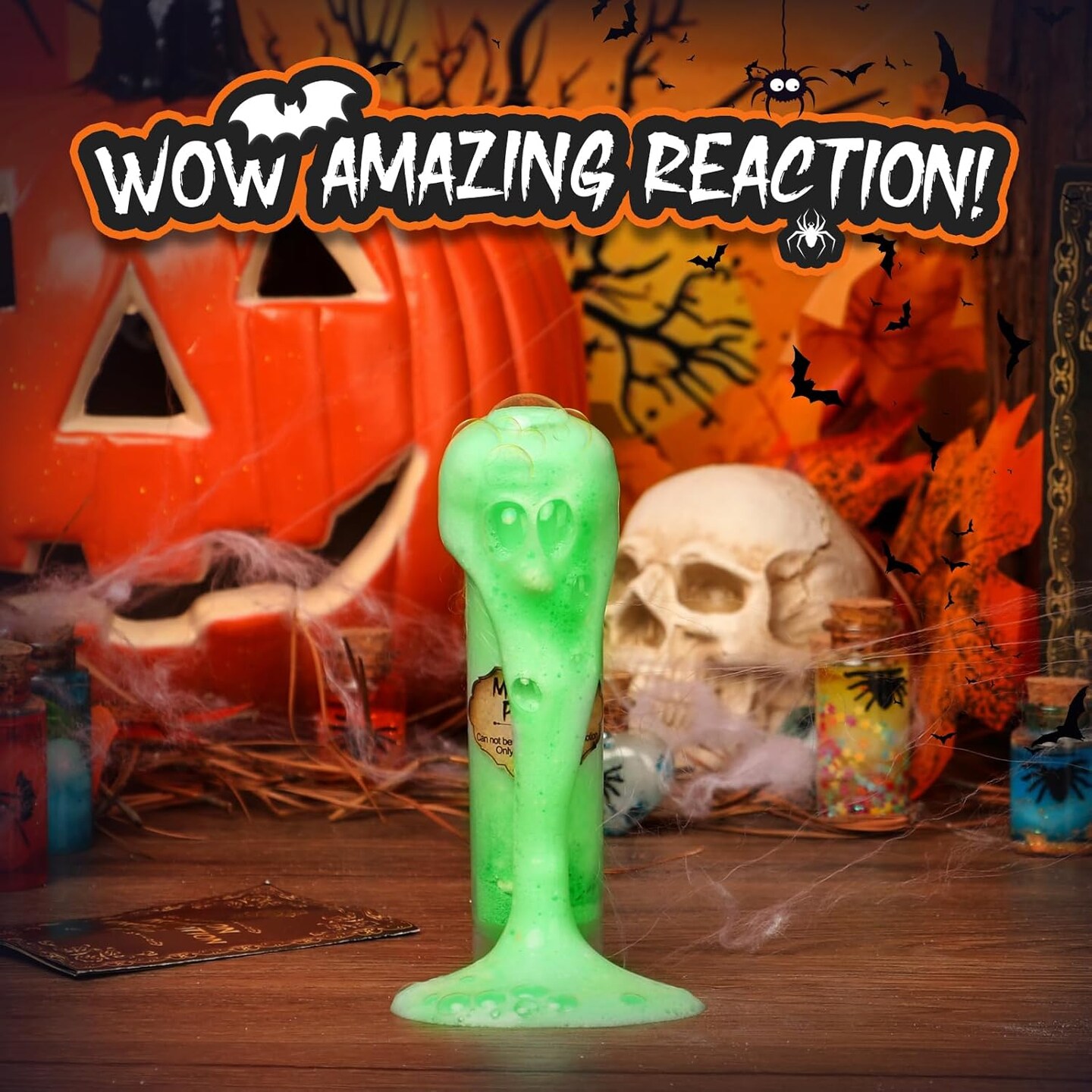 20 Magic Mix Witch Potion Bottles, Happy Halloween Decorations Pumpkin Table Craft Toys for Boys &#x26; Girls Age 6 7 8 9 10+ Indoor Party Decor