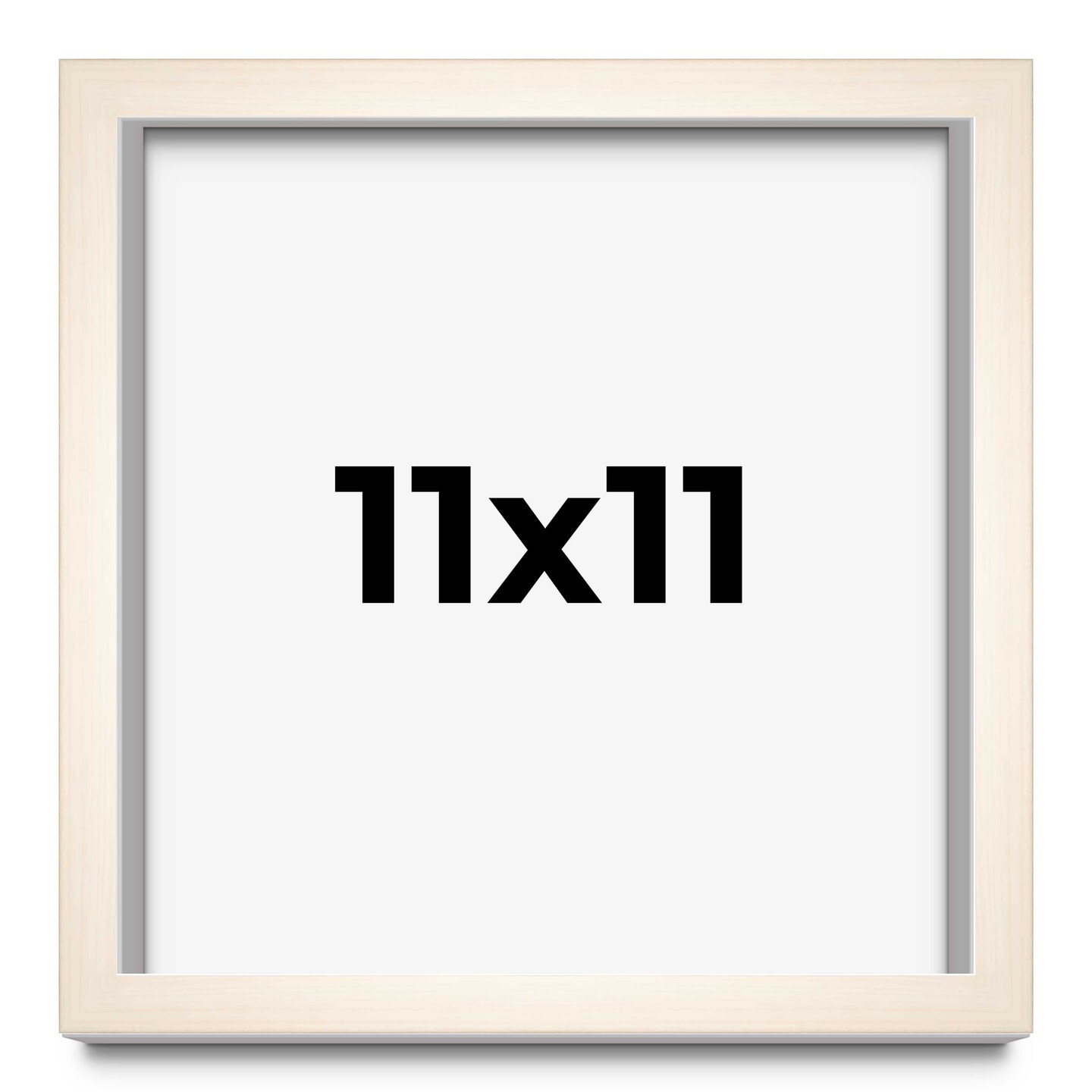 Square Shadow Box 3/4" Depth White Picture Frame - UV Acrylic, Backing, Hanging Hardware