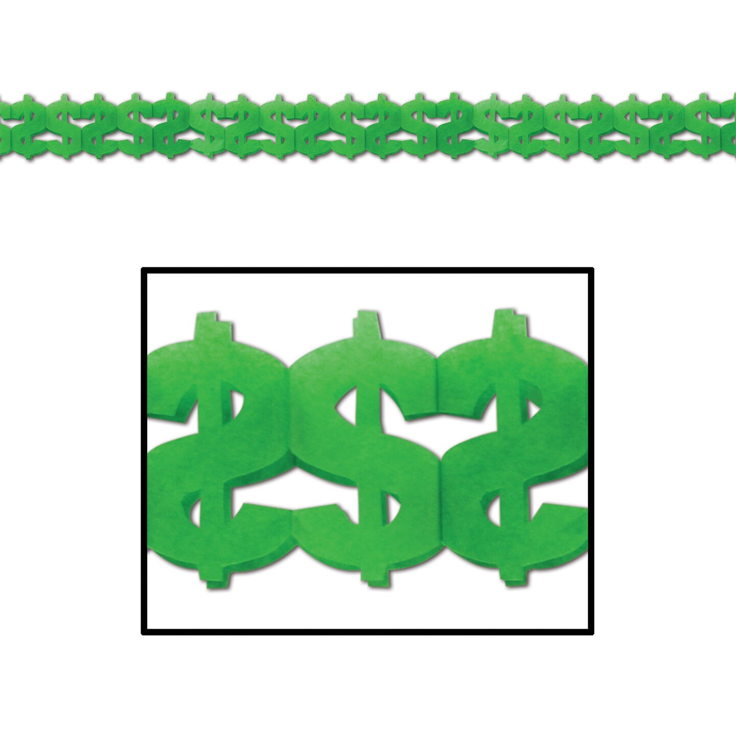 Beistle 5&#xBE;in. x 12Feet Standard Doller Garland - 12 Pack