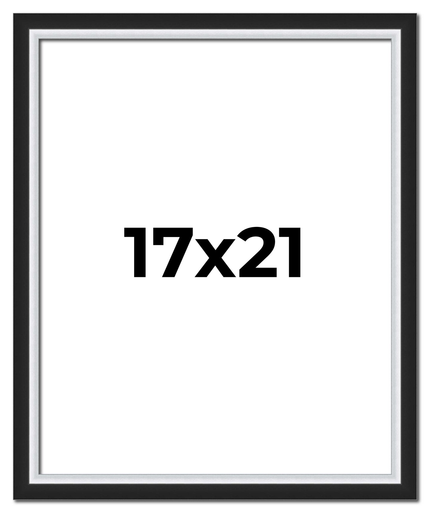 17x21 Flat Picture Frame with UV-Resistant Acrylic & Acid Free Backing, Available in 4 Finishes - Black, Brown, Gold, and Silver