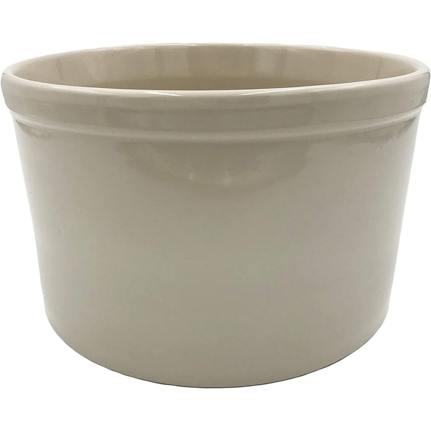 Ohio Stoneware Low Pickling Crock, Handmade for Food Preservation Fermentation Storage and Decor, Bristol 2 Quart