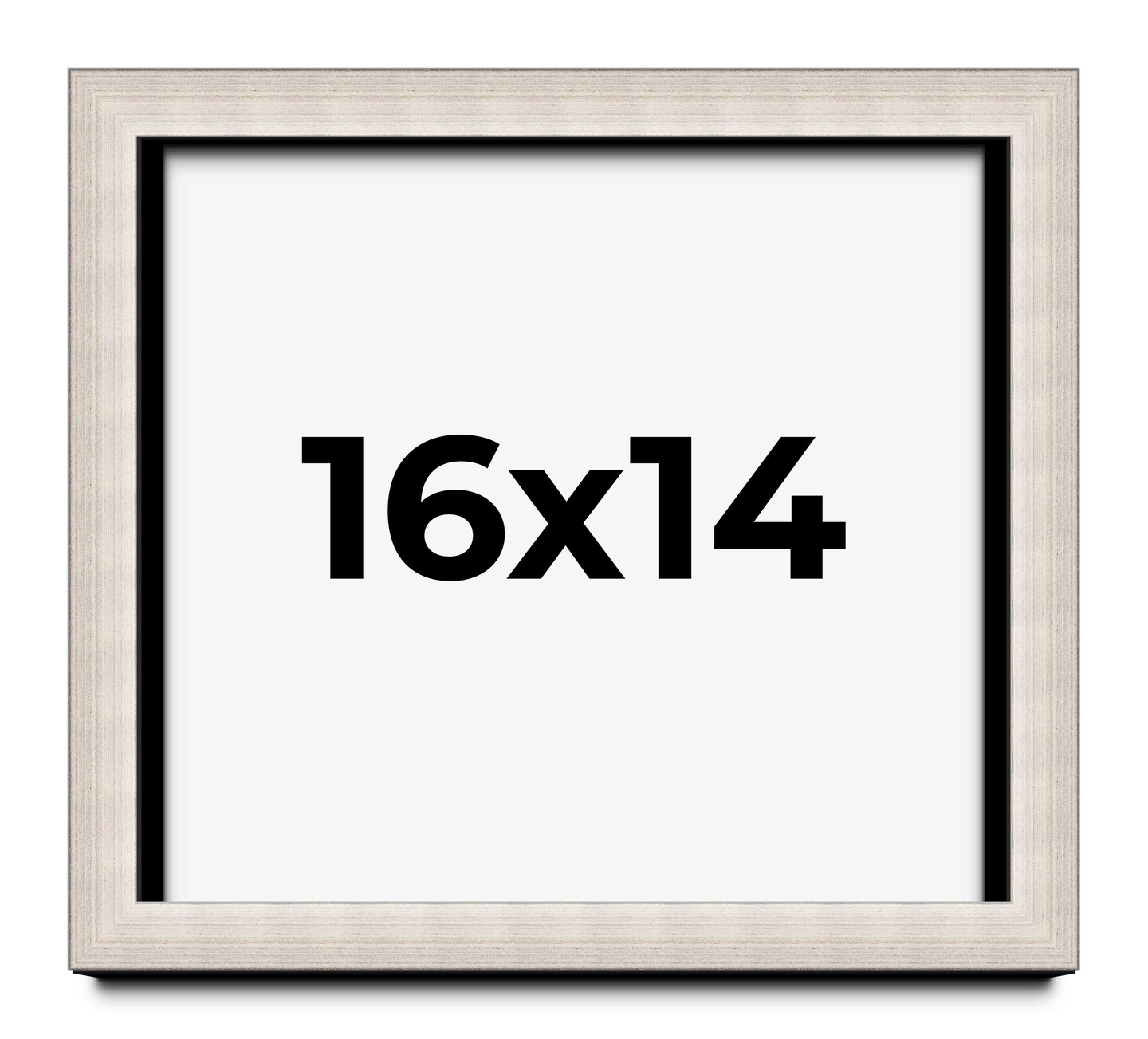 14x16 Minimalist Shadow Box Picture Frame with UV-Resistant Acrylic &#x26; Acid Free Backing, Available in 5 Finishes - Black, Brown, Gold, Silver, White