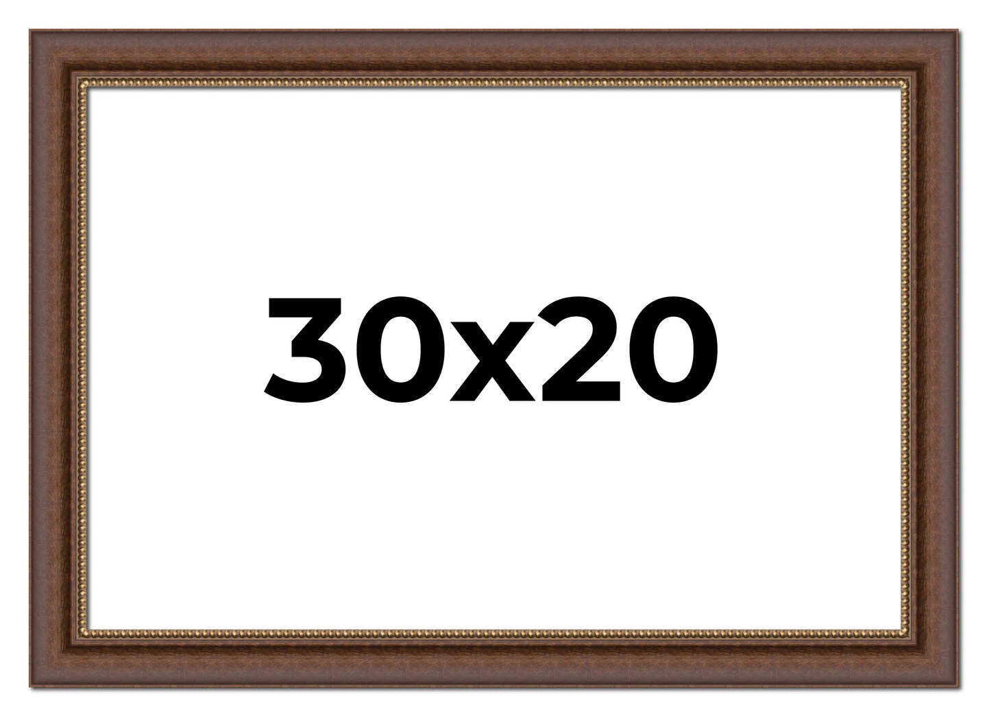Traditional Brown Picture Frame - UV Acrylic, Backing Board, Hanging Hardware Included