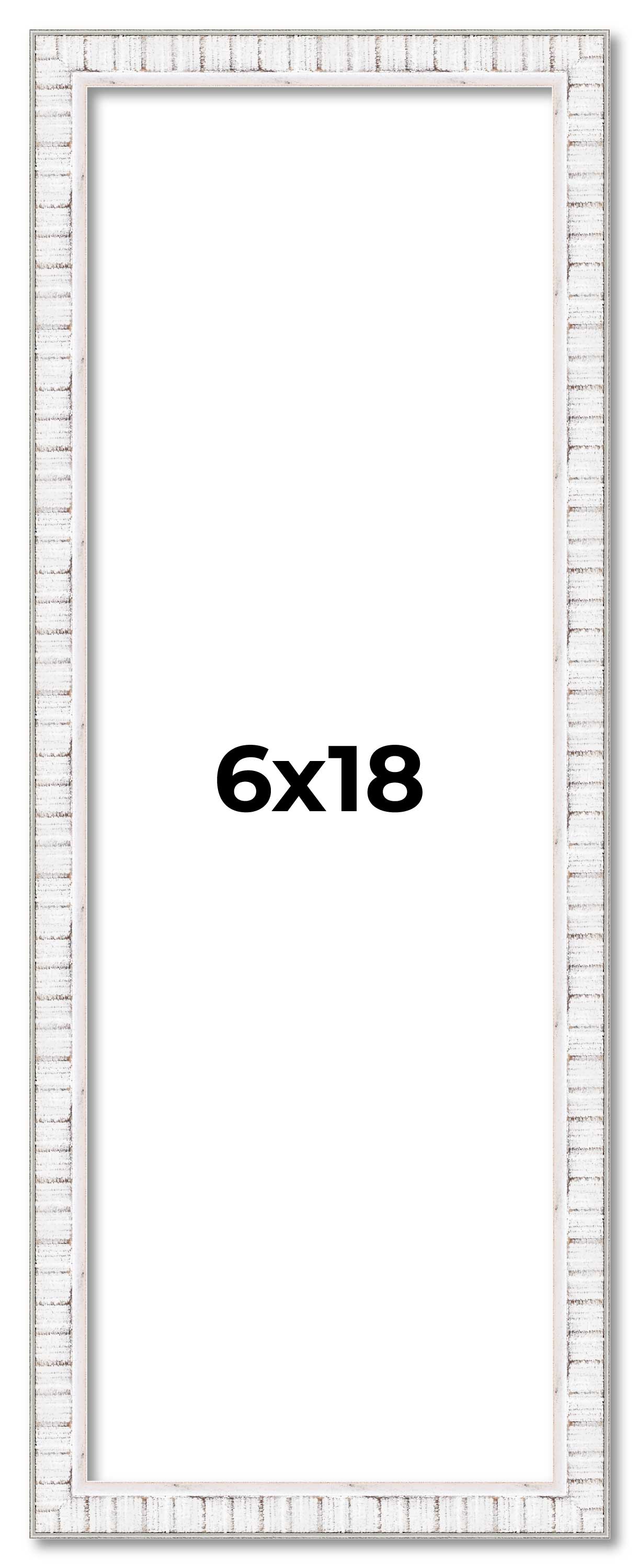 Panoramic Textured White Picture Frame - UV Acrylic, Foam Board