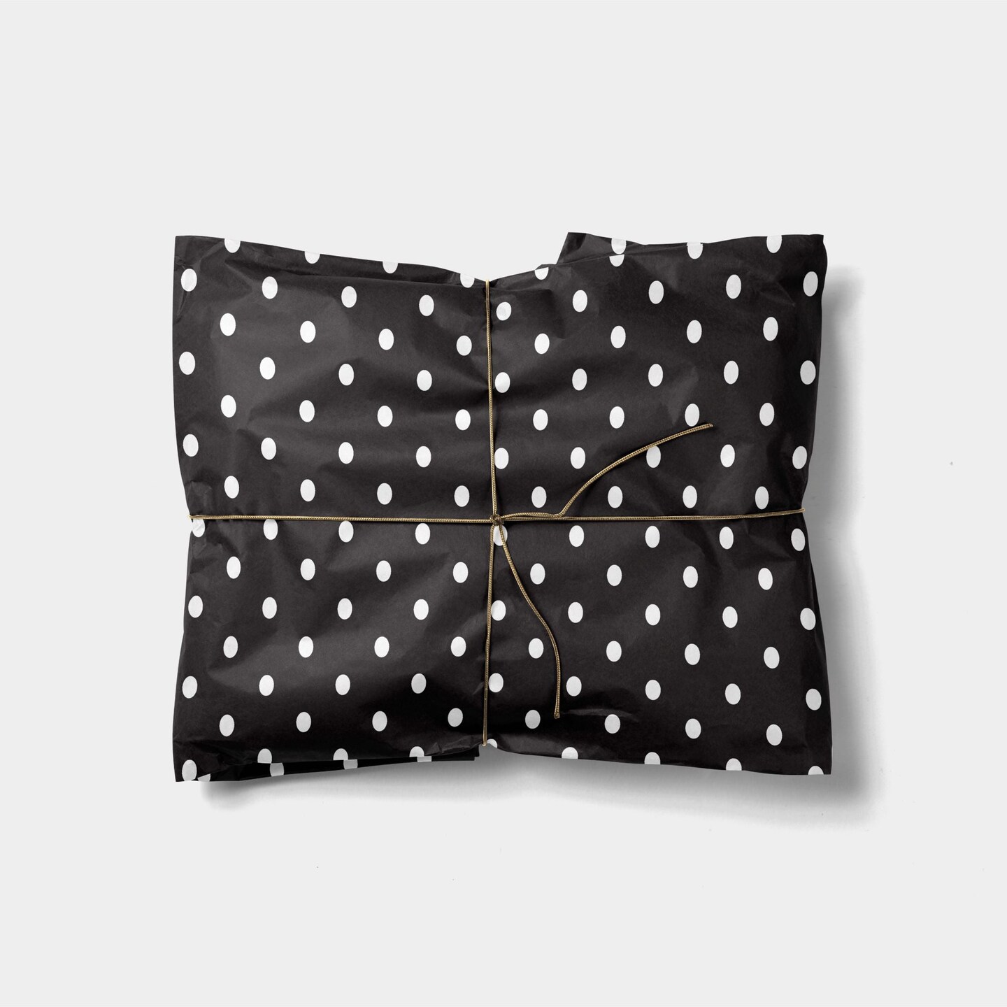 Classic Black &#x26; White Polka Dots Gift Wrap