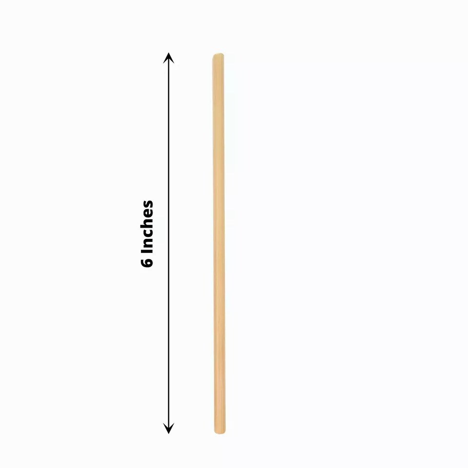 100 Natural 6" Wheat Sustainable Drinking Straws Party Events Home Decorations