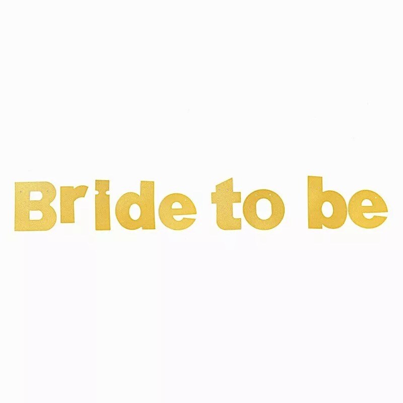 3.5 ft Gold Glittered Bride To Be Paper Bridal Shower Hanging Garland ...