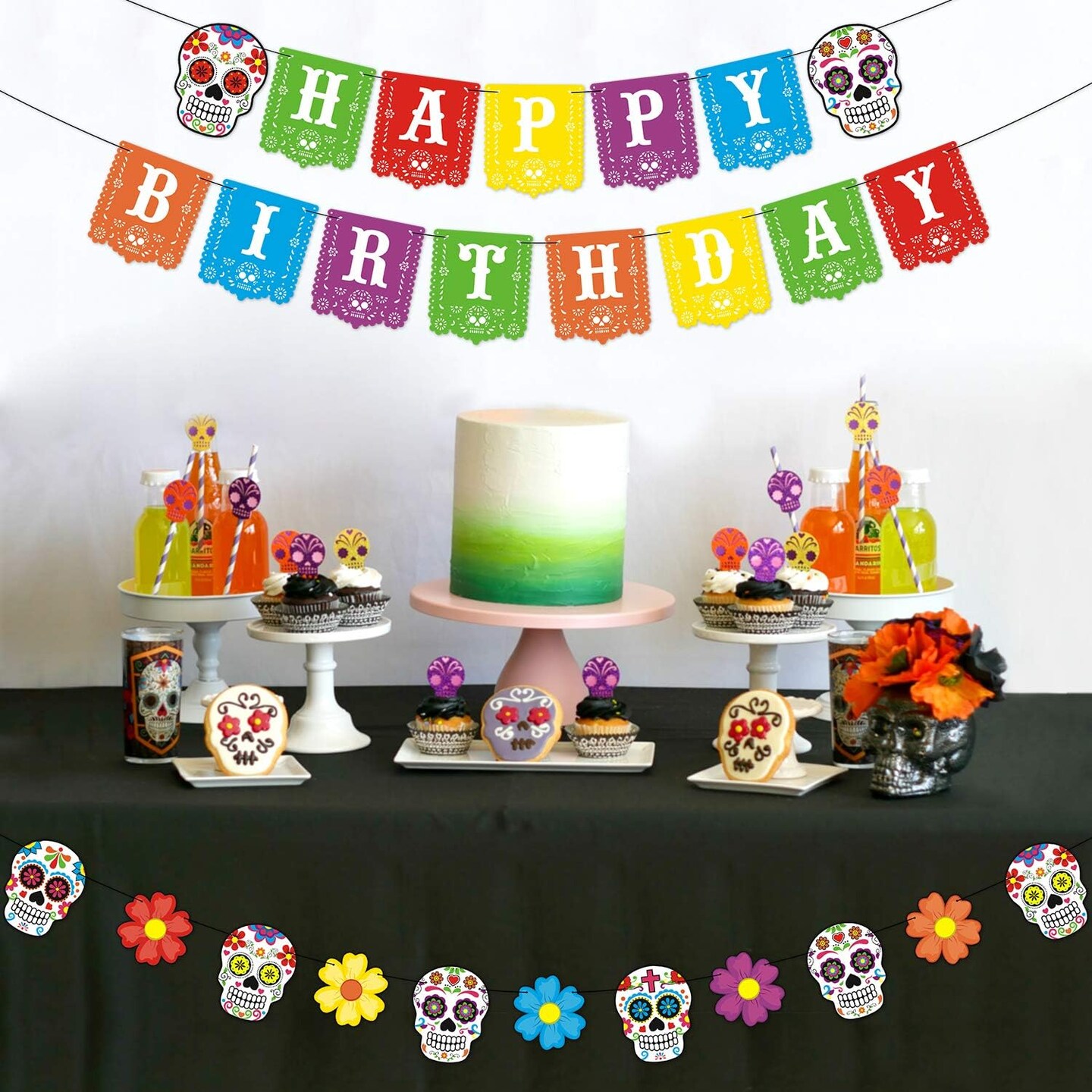 Day of the Dead Happy Birthday Banner