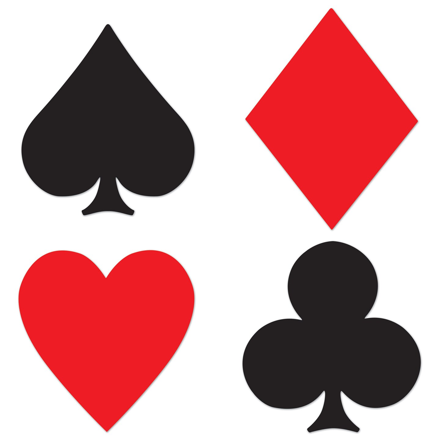 Beistle 15&#xBD;in.-16&#xBD;in. Card in.Suitin. Cutouts - 12 Pack