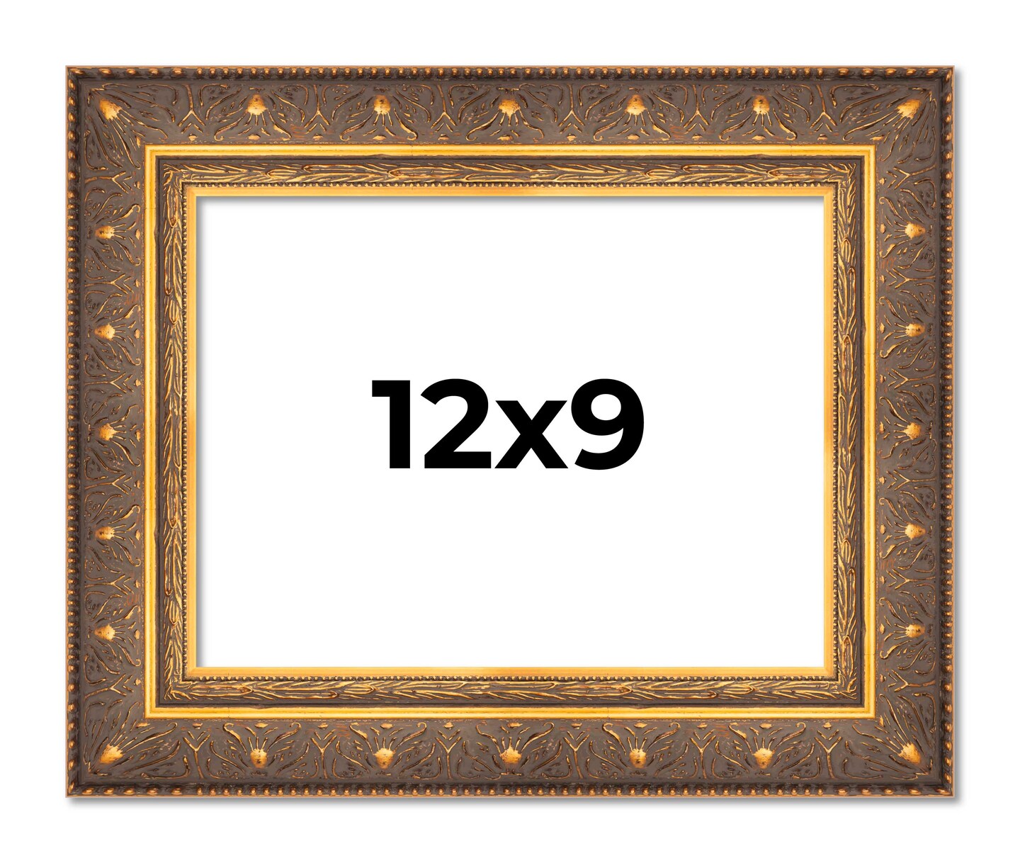 9x12 Museum Picture Frame with UV-Resistant Acrylic &#x26; Acid Free Backing, Available in 4 Finishes - Black, Brown, Gold, Silver