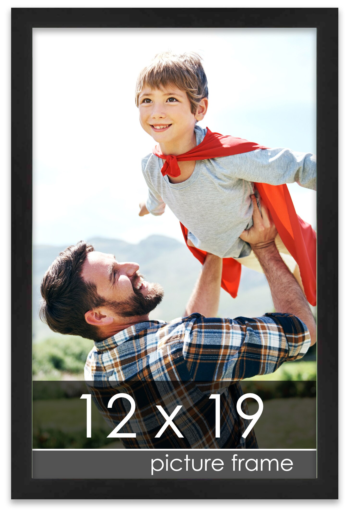 12x19 Decor Picture Frame with UV-Resistant Acrylic &#x26; Acid Free Backing, Available in 2 Finishes - Black and Brown