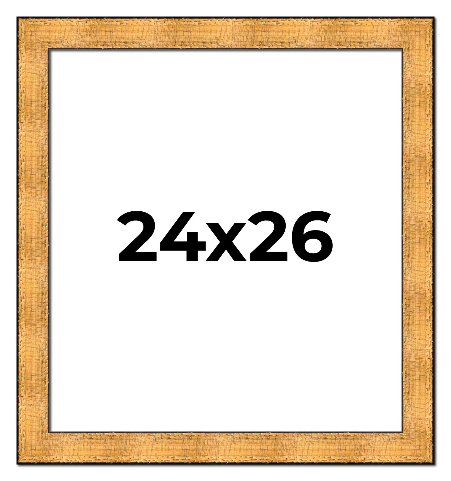 24x26 Embellished Gold Picture Frame - UV Acrylic, Foam Board Backing, Hanging Hardware