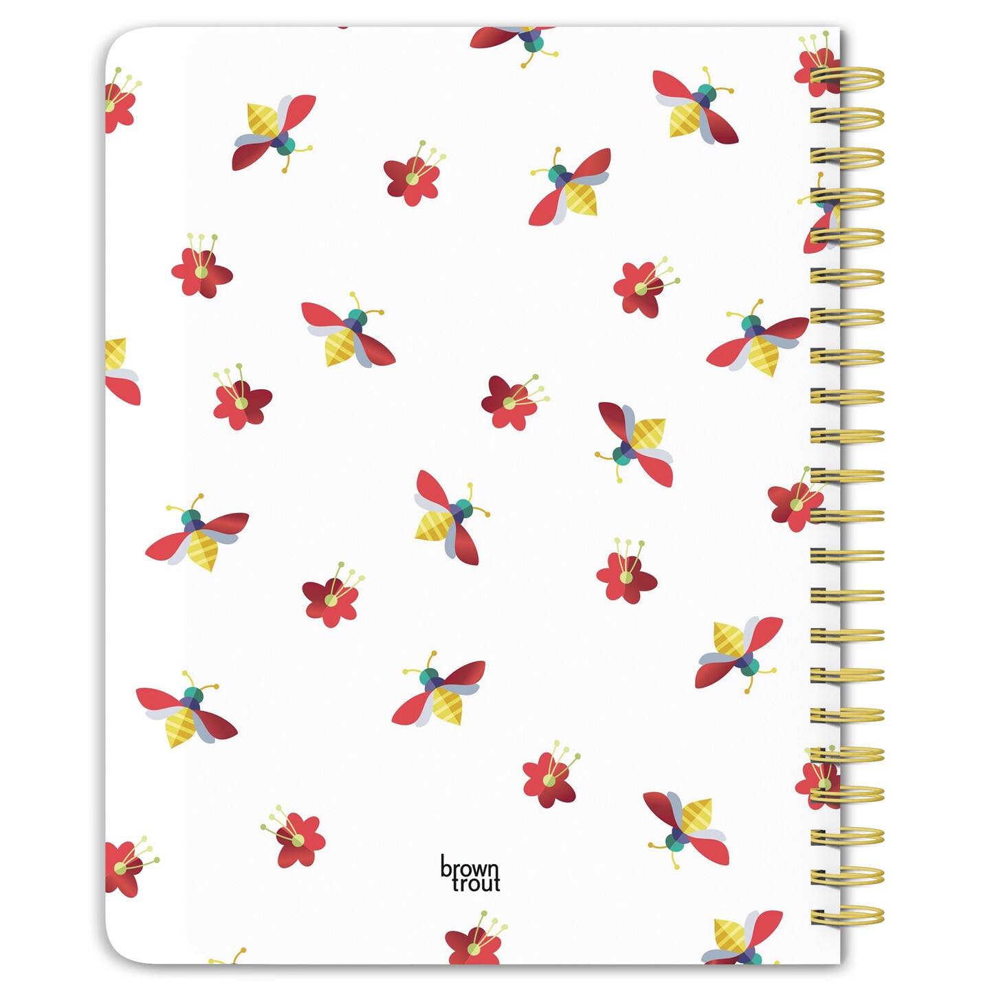 Busy Bees | 2025 6 x 7.75 Inch Weekly Desk Planner | Foil Stamped Cover | BrownTrout | Planning Stationery