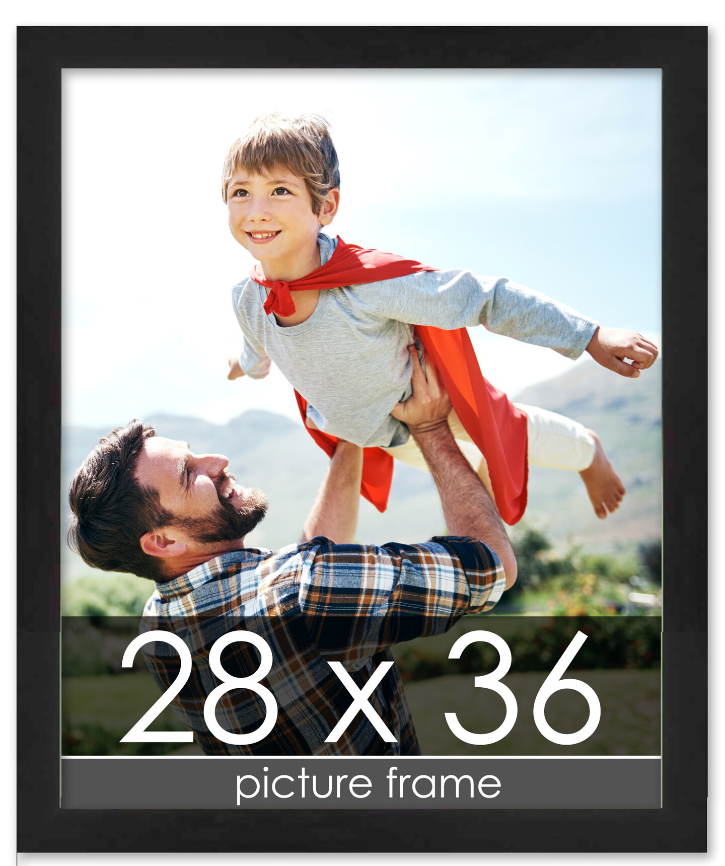 28x36 Decor Picture Frame with UV-Resistant Acrylic &#x26; Acid Free Backing, Available in 2 Finishes - Black and Brown