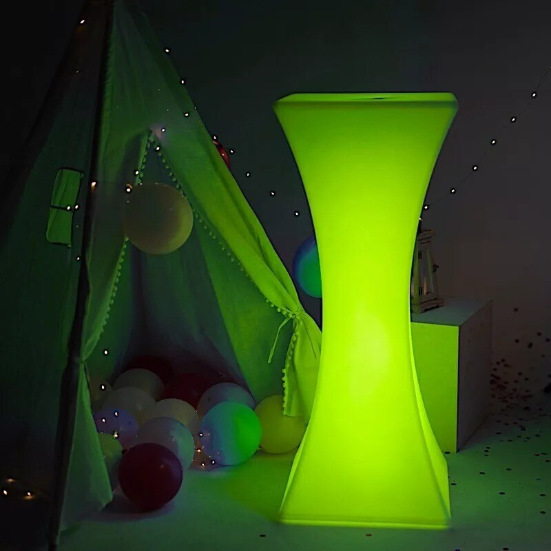18&#x22; x 43&#x22; Assorted Light Up Cocktail Table Cordless LED Furniture Party Events