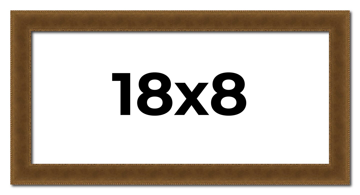 Panoramic Flat Gold Picture Frame - UV Acrylic, Foam Board Backing, Hanging Hardware