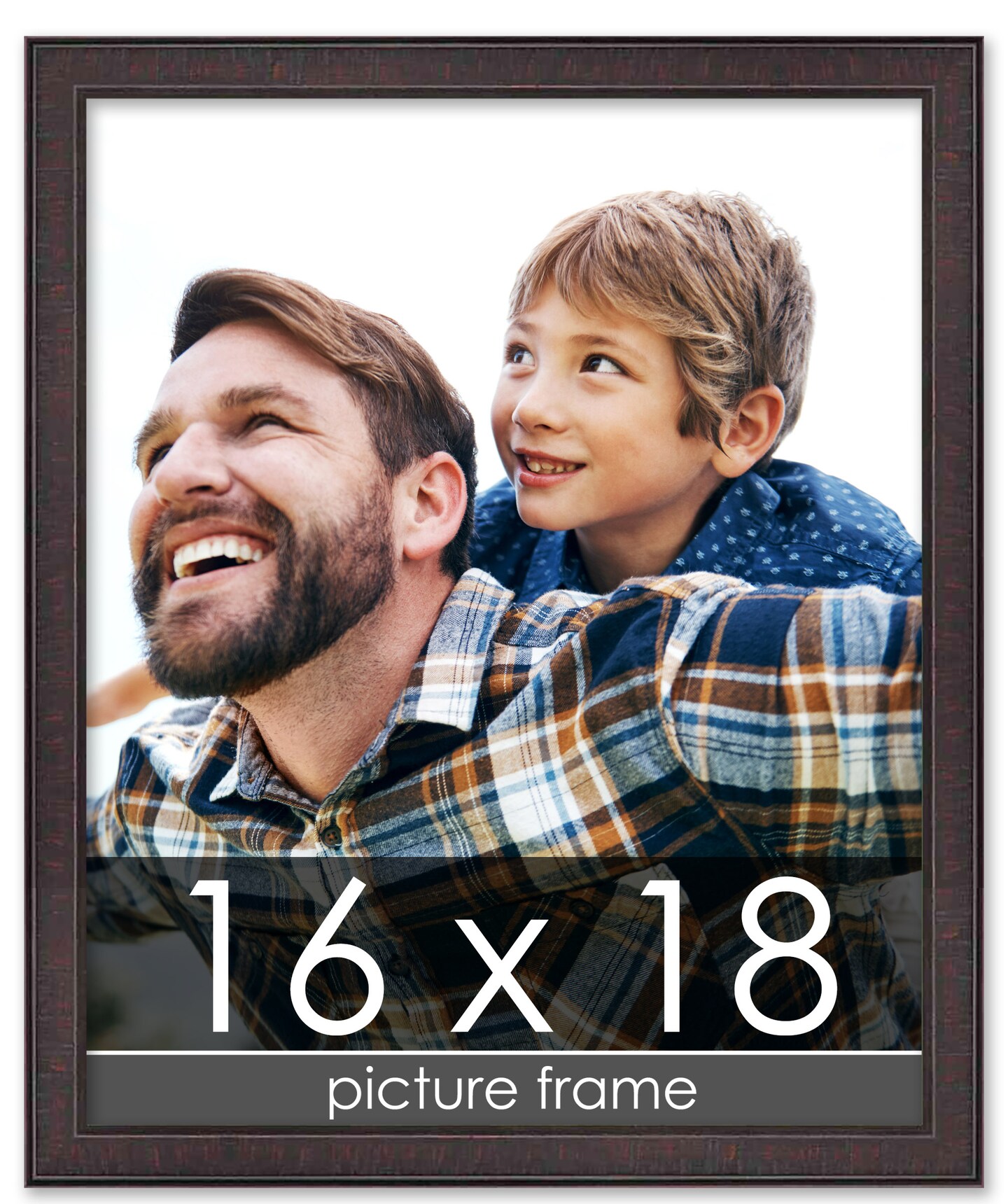 Textured Brown Picture Frame UV Acrylic, Foam Board Backing, Hanging  Hardware