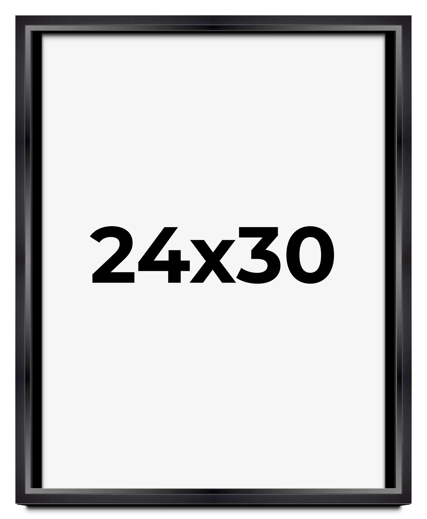 Modern Shadow Box 1.5" Depth Black Picture Frame - UV Acrylic, Backing, Hanging Hardware