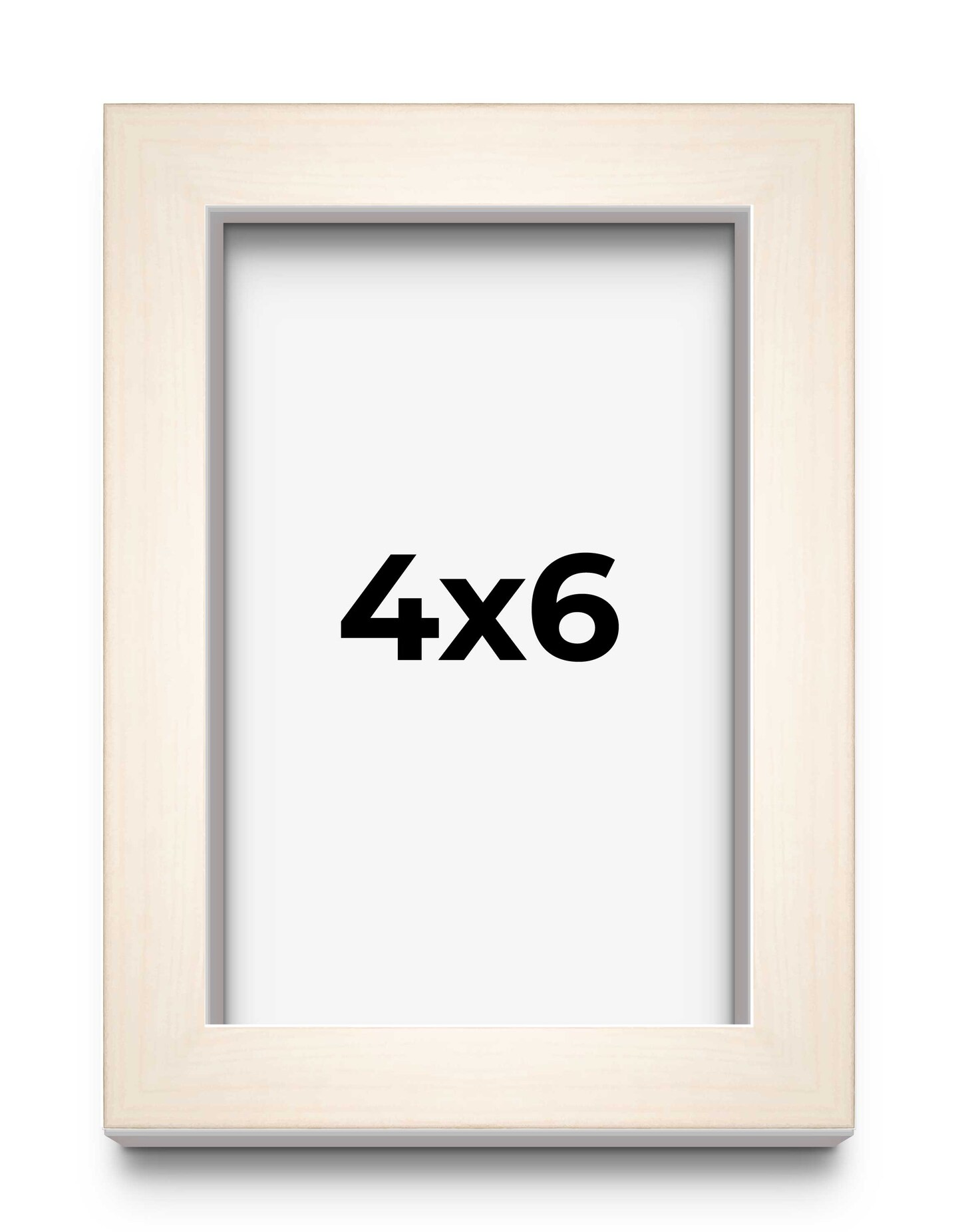 Photo Size Minimalist White Picture Frame - UV Acrylic, Foam Board Backing, Hanging Hardware