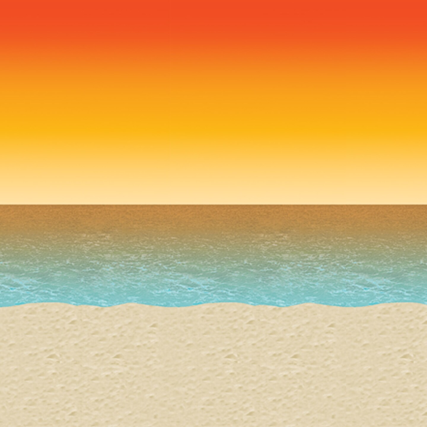Beistle 4Feet x 30Feet Luau Sunset Backdrop - 6 Pack