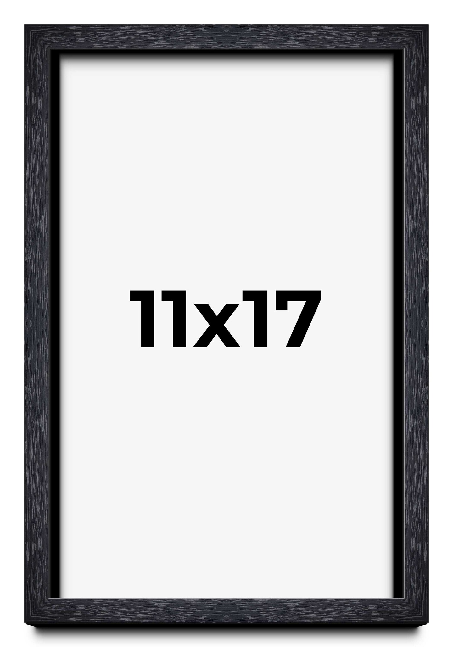 11x17 Shadow Box 1" Depth Black Picture Frame - UV Acrylic, Backing, Hanging Hardware