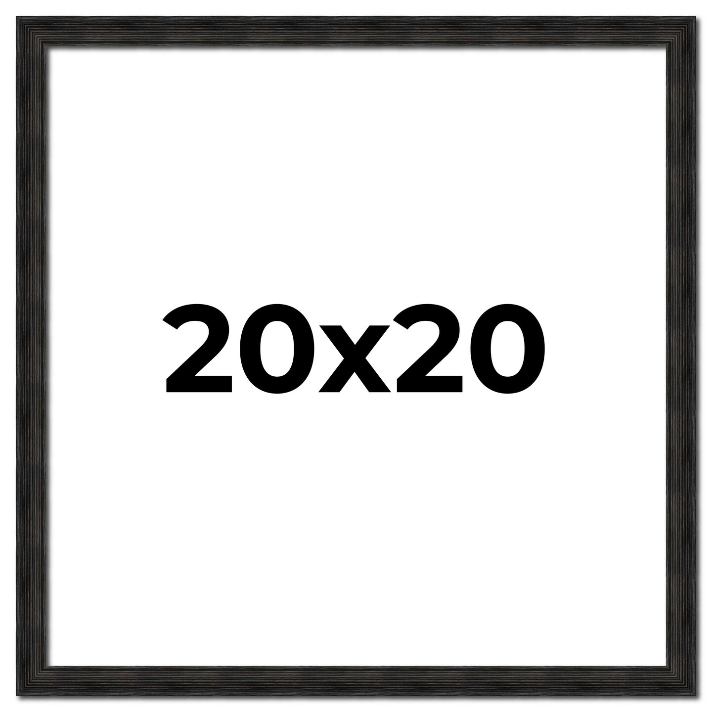 20x20 Thin Barnwood Picture Frame with UV-Resistant Acrylic & Acid Free Backing, Available in 2 Paint Finishes - Grey and Black