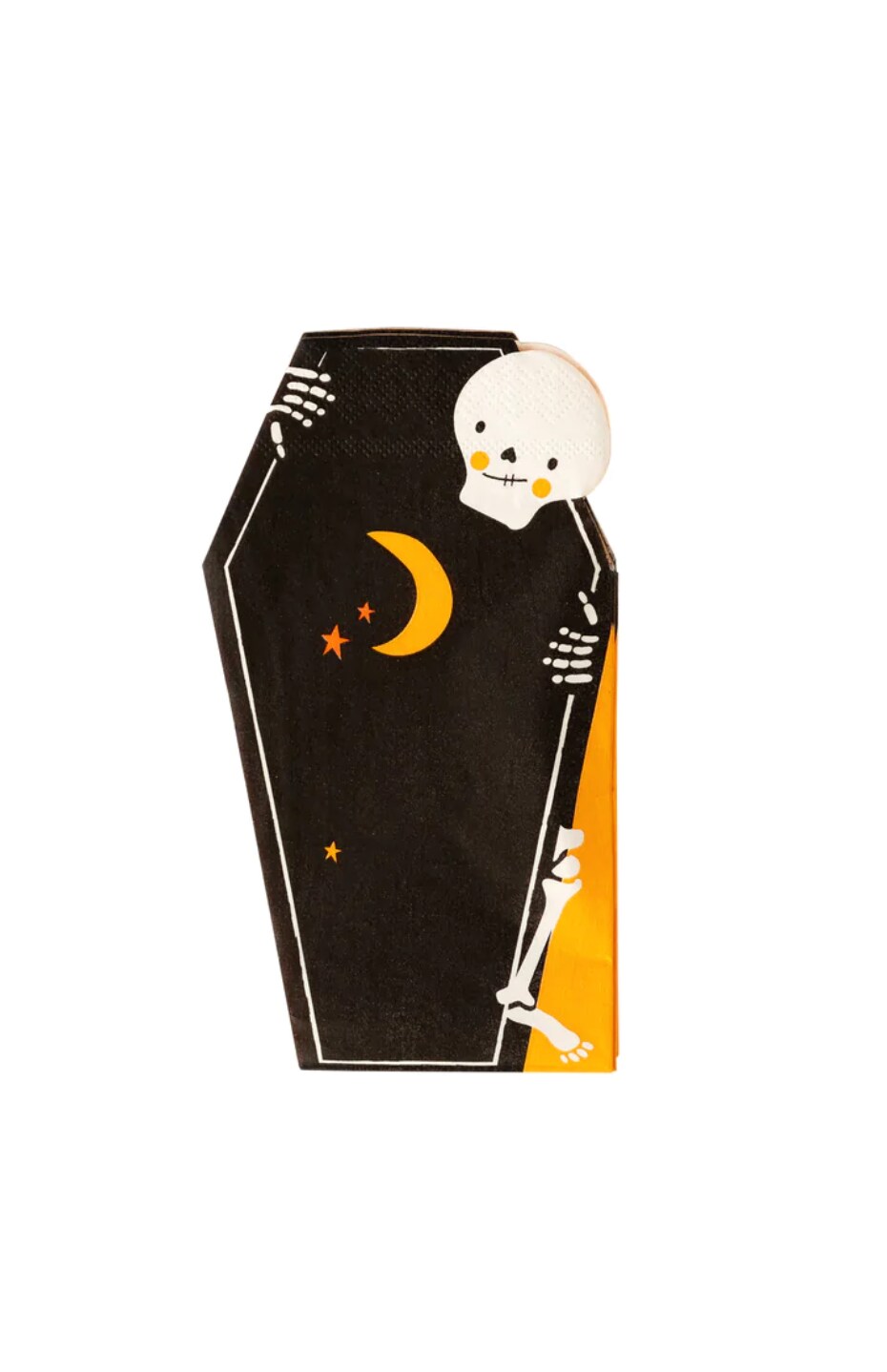 Spooky Skeleton Coffin Shaped Napkins