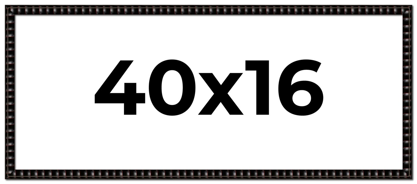 40x16 Bamboo Picture Frame with UV-Resistant Acrylic &#x26; Acid Free Backing, Available in  4 Finishes - Brown, Black, Gold, and Natural