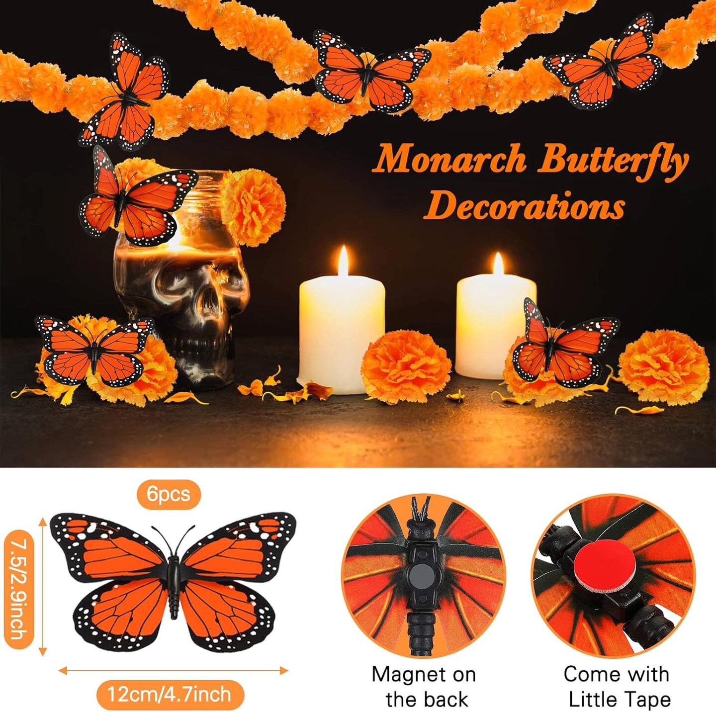38 Pcs Day of the Dead Decorations Set