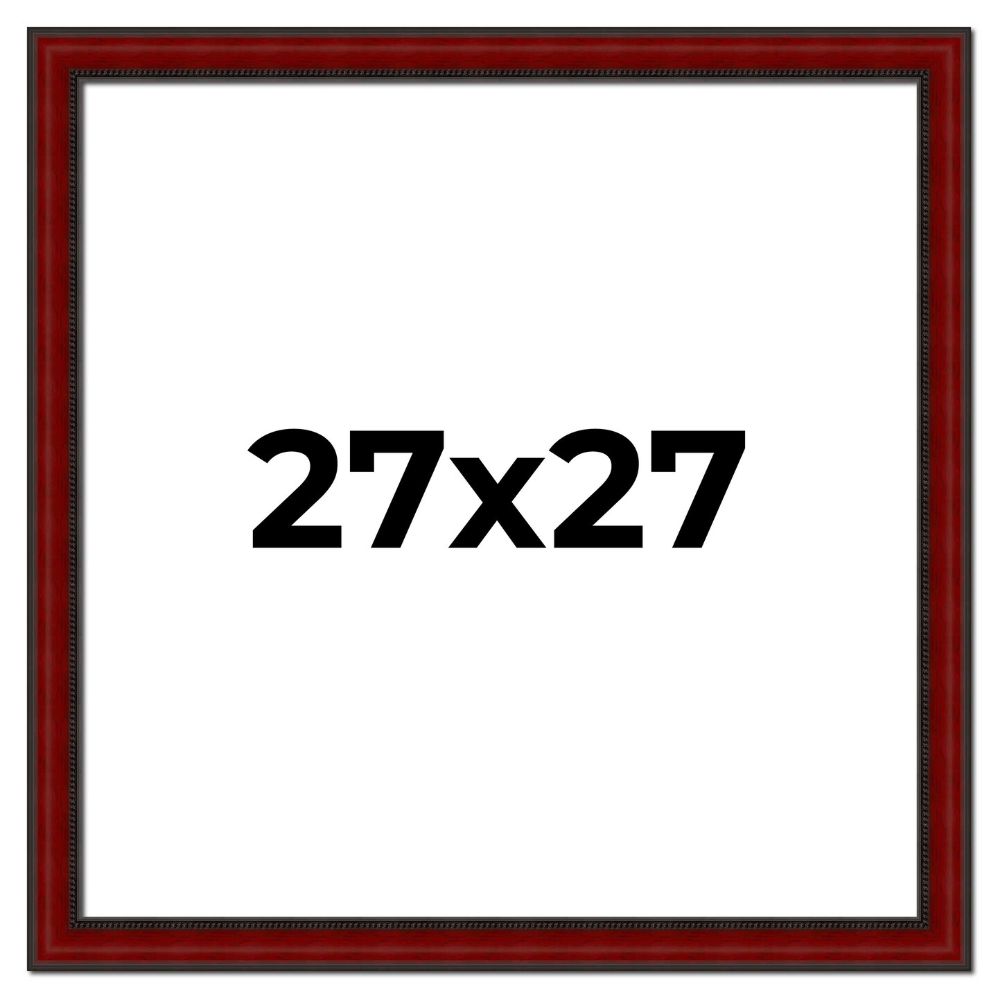 Square Weathered Red Picture Frame - UV Acrylic, Foam Board Backing, Hanging Hardware