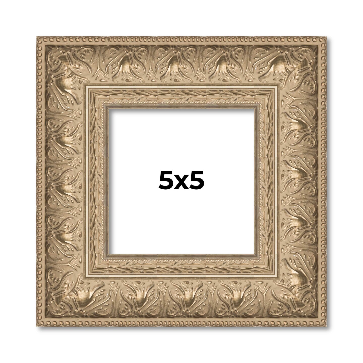 Square Museum Silver Picture Frame - UV Acrylic, Foam Board Backing, Hanging Hardware