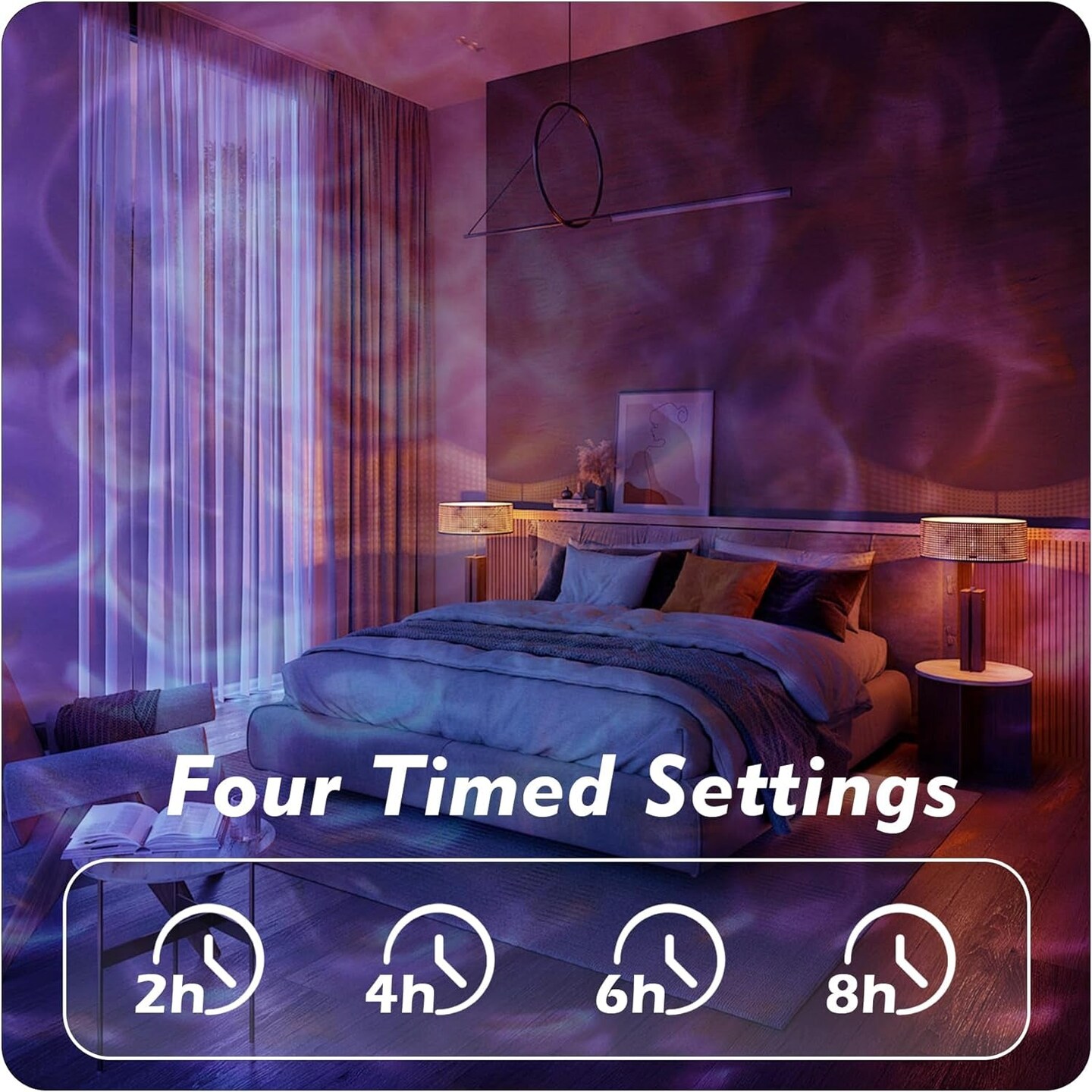 Halloween Projection Lights Outdoor, Halloween Projector Decorations outside Lights for Outdoor Yard, 15 Colors Water Wave Ocean Effect Night Lights Projector, Waterproof, Remote, Timing