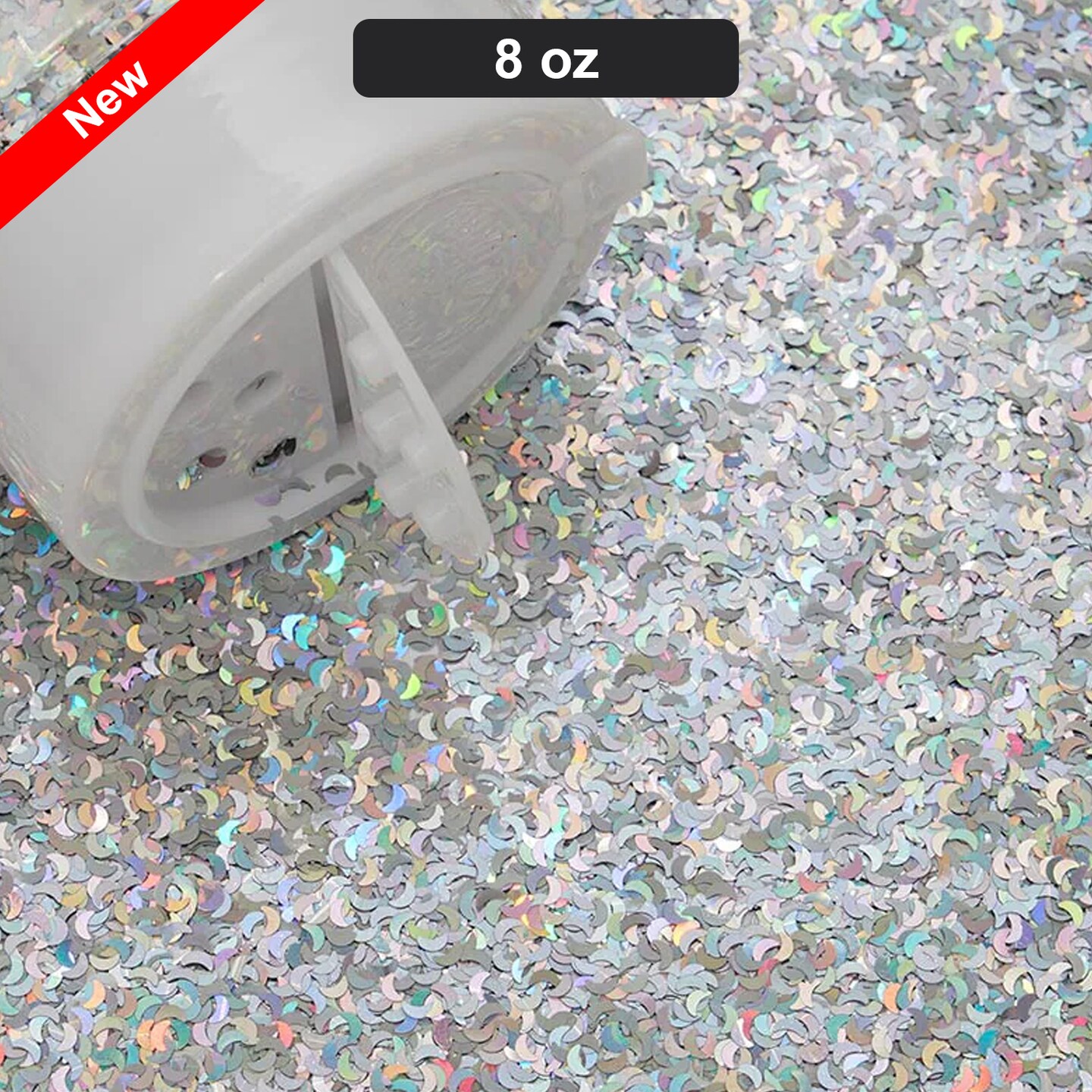 Iridescent Moon Glitter 8 oz for Sparkling Craft Projects