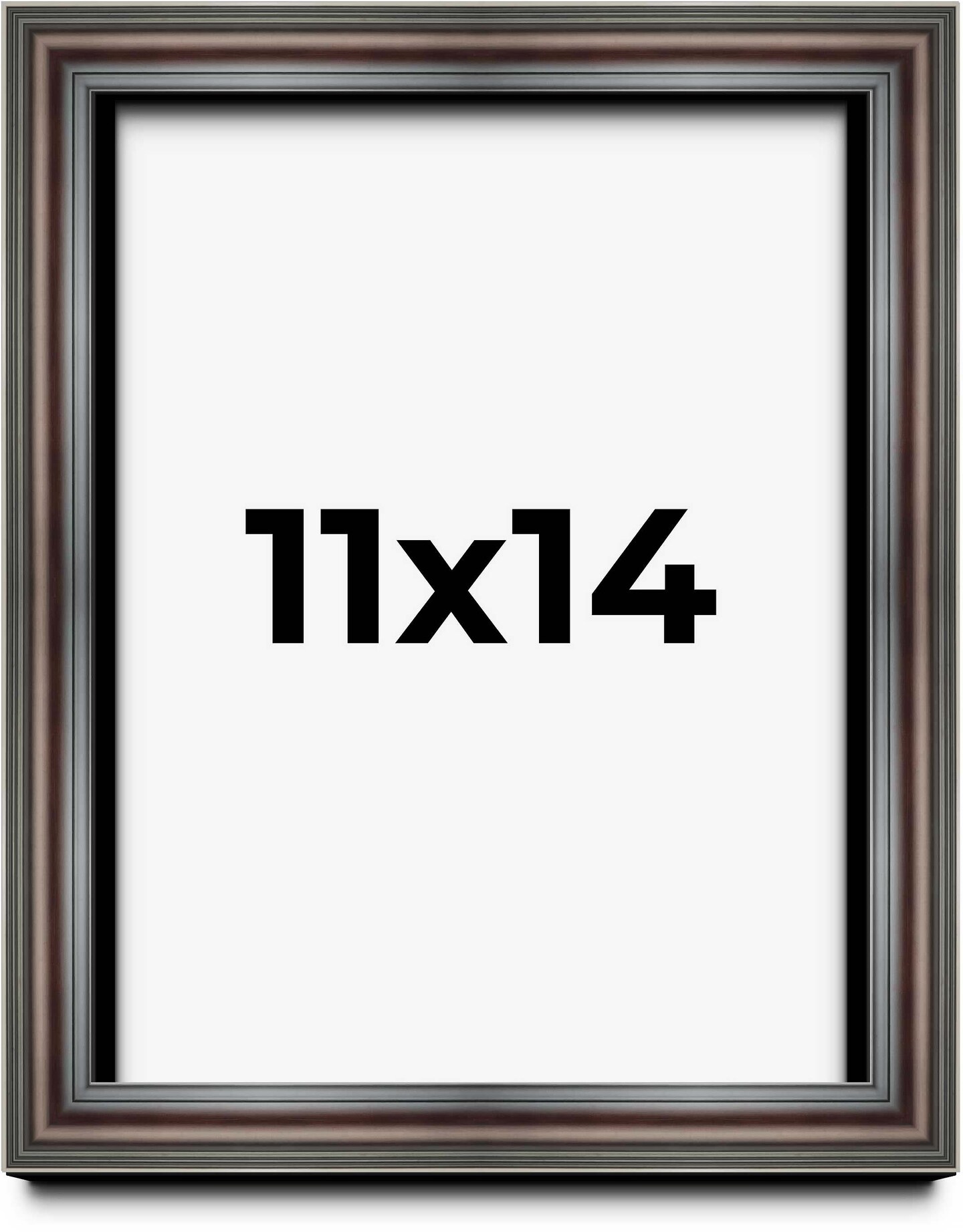 11x14 Deep Shadow Box Picture Frame with UV-Resistant Acrylic & Acid Free Backing, Available in 4 Finishes - Gold, Silver, Brown, White