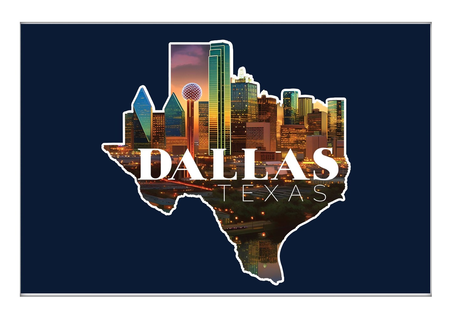 Dallas Texas C Souvenir 2X3-Inch Durable And Vibrant Decor Fridge Magnet