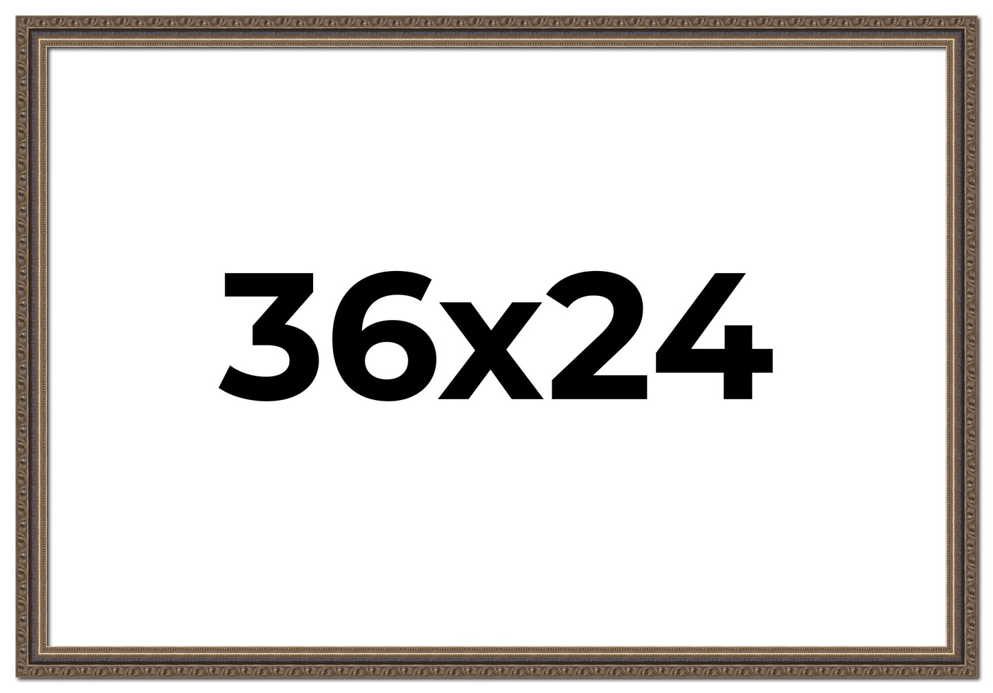 24x36 Sculpted Picture Frame with UV-Resistant Acrylic & Acid Free Backing, Available in 5 Finishes - Black, Blue, Gold, Silver, and White